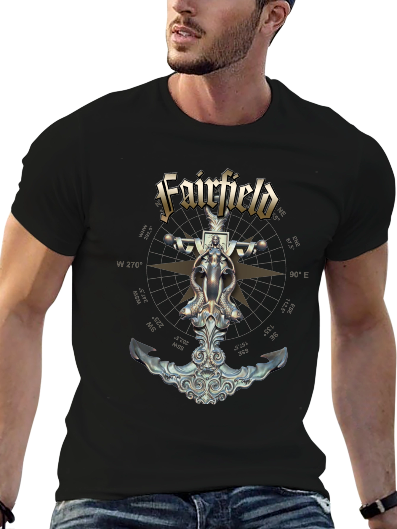 Fairfield Compass Anchor Graphic T-Shirt