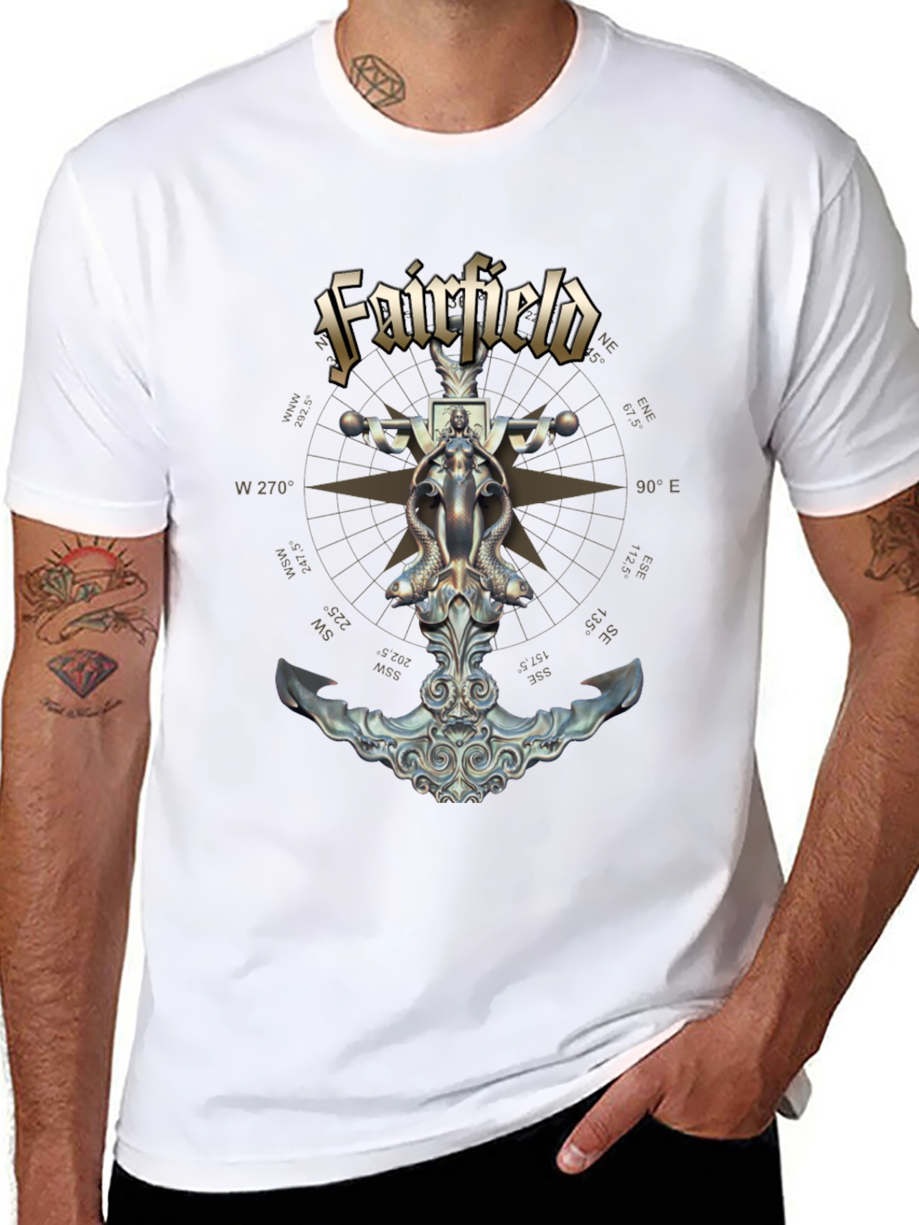 Fairfield Compass Anchor Graphic T-Shirt
