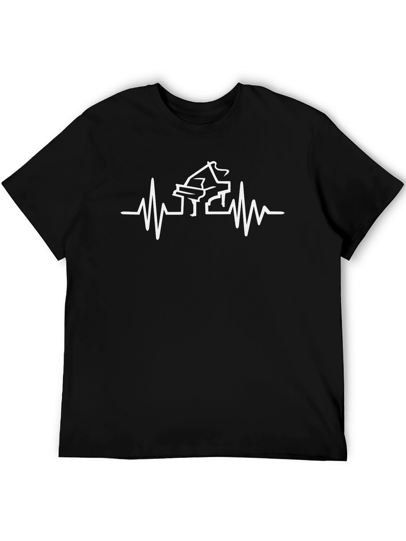 Piano Heartbeat T-Shirt - Music Lover Tee