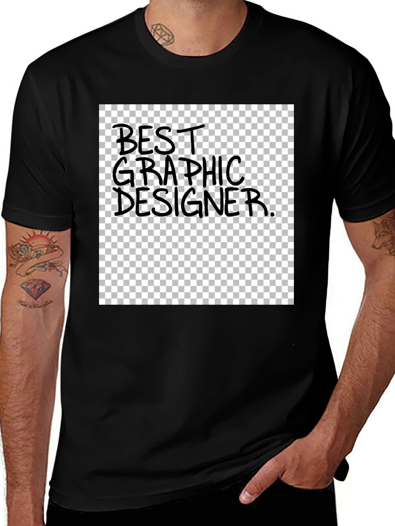 Best Graphic Designer T-Shirt - Black Cotton Tee