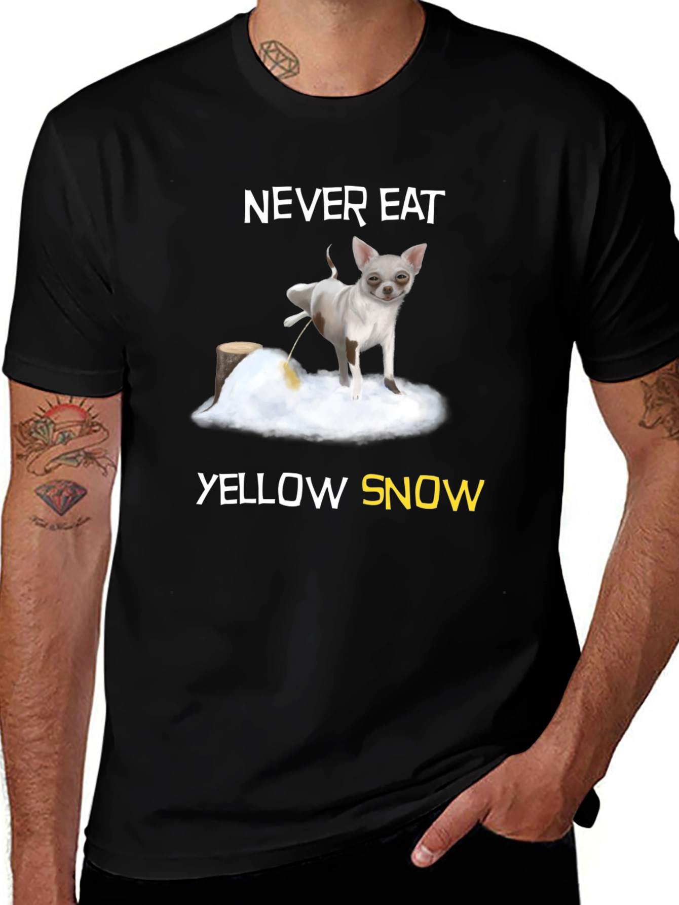 Never Eat Yellow Snow Graphic Tee