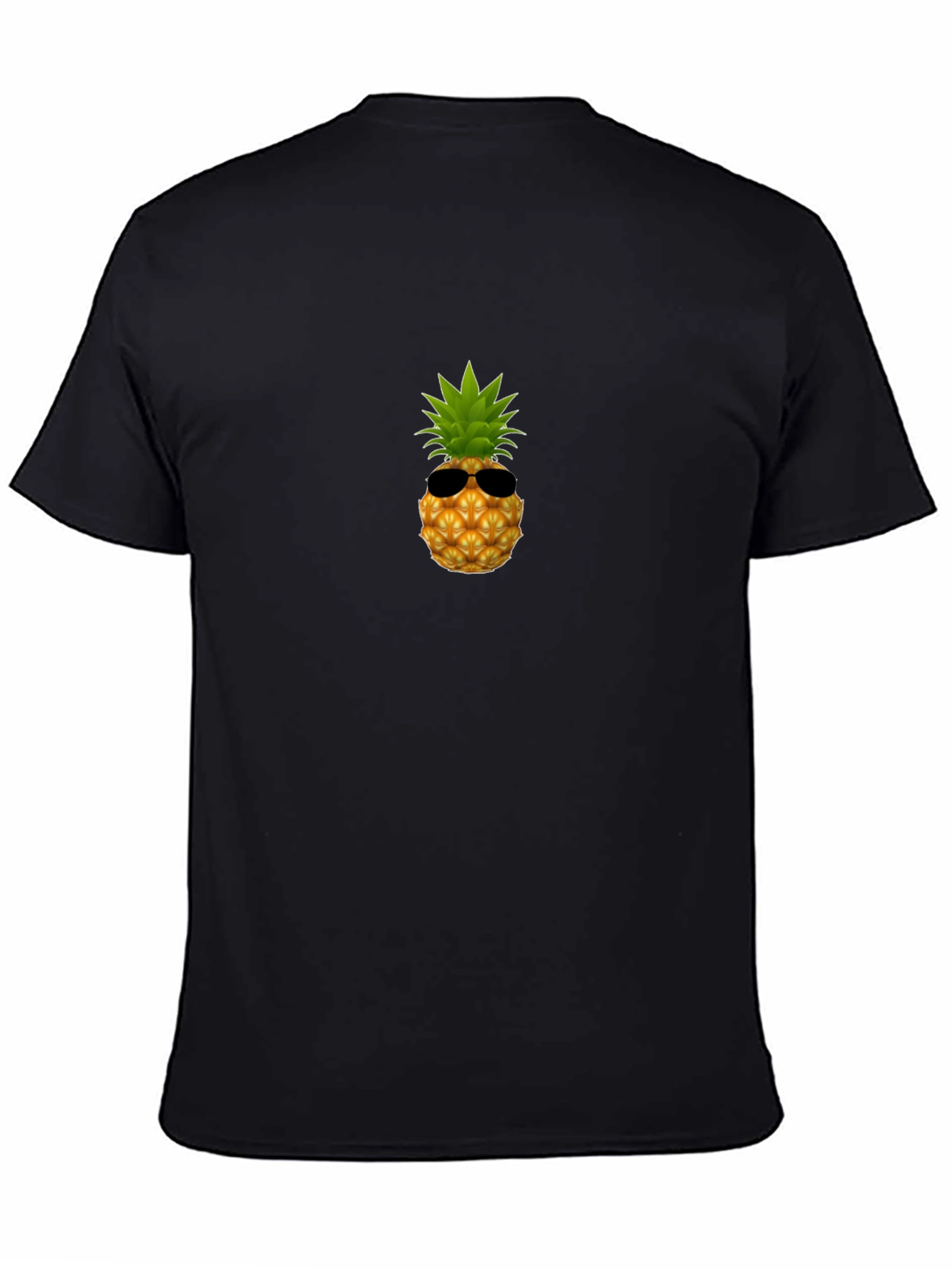 Cool Pineapple Graphic Tee - Black Cotton Shirt