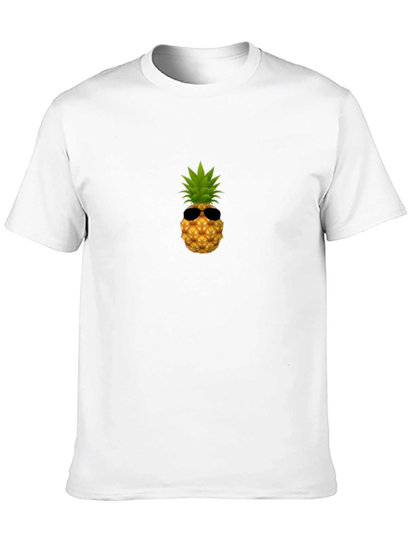 Cool Pineapple Graphic Tee - Black Cotton Shirt