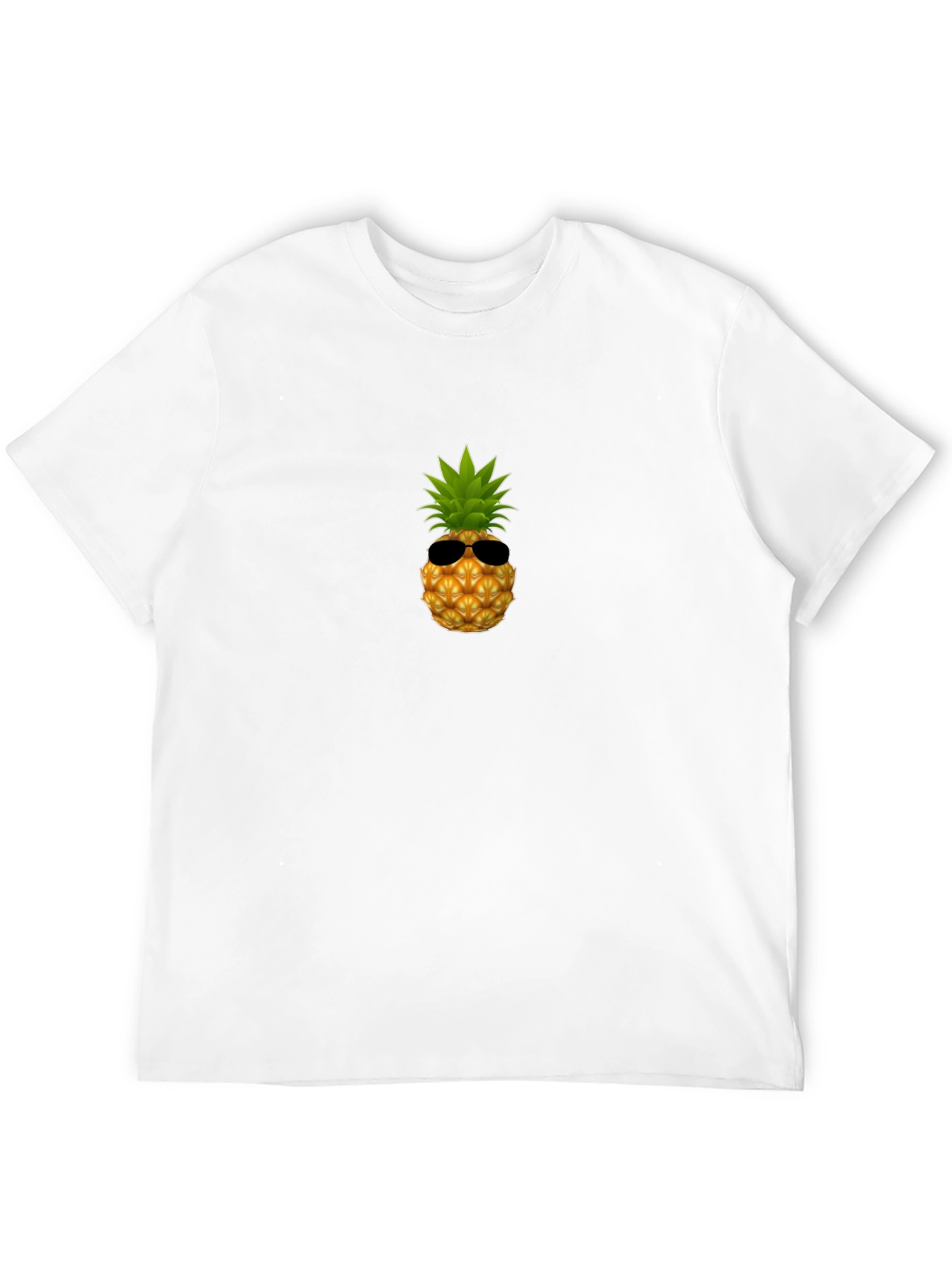 Cool Pineapple Graphic Tee - Black Cotton Shirt