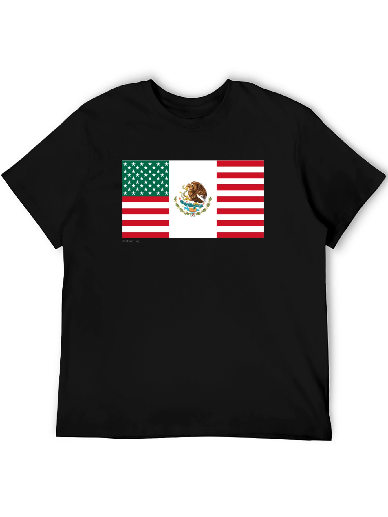 Mexican-American Flag Graphic T-Shirt