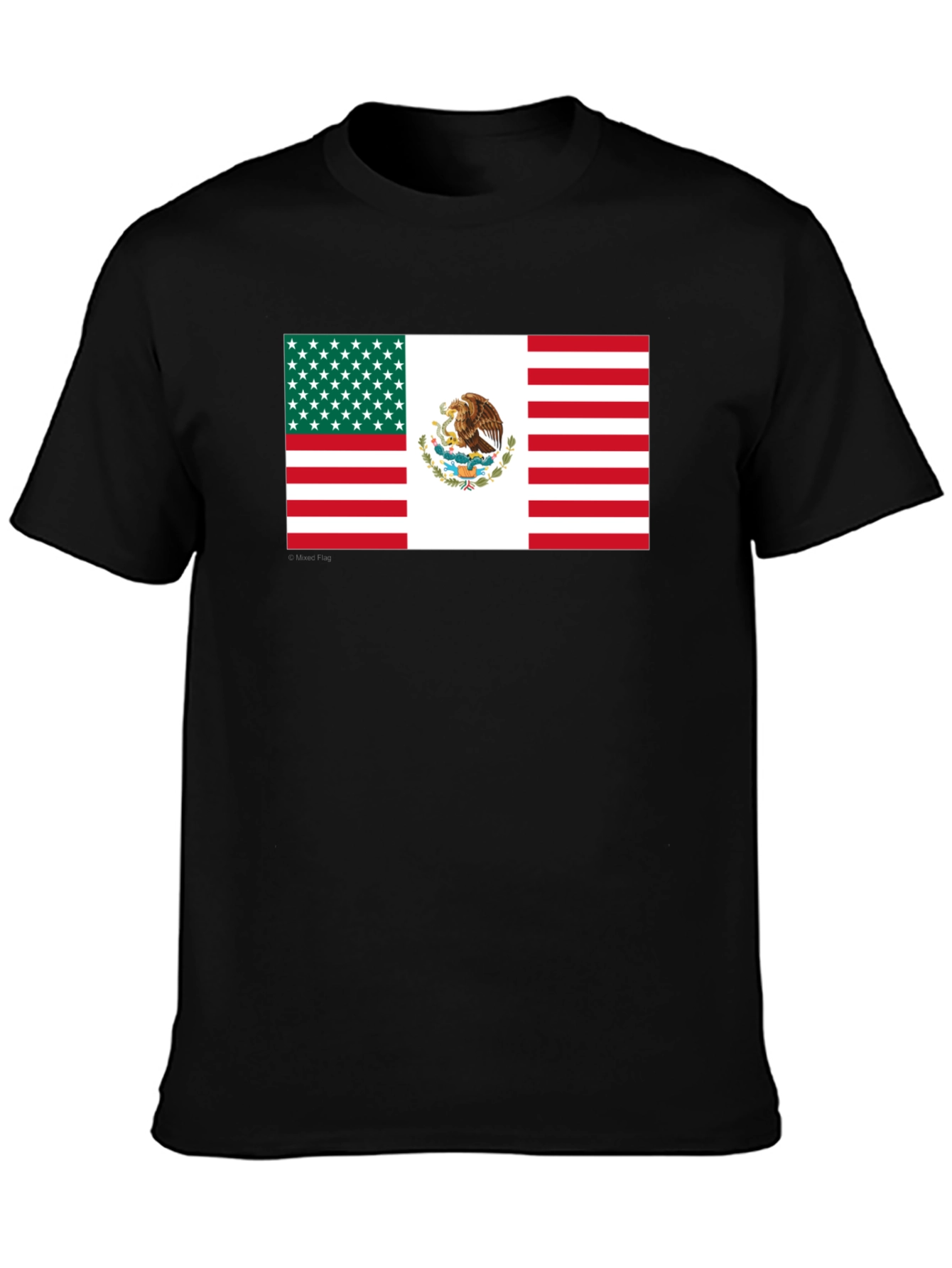 Mexican-American Flag Graphic T-Shirt
