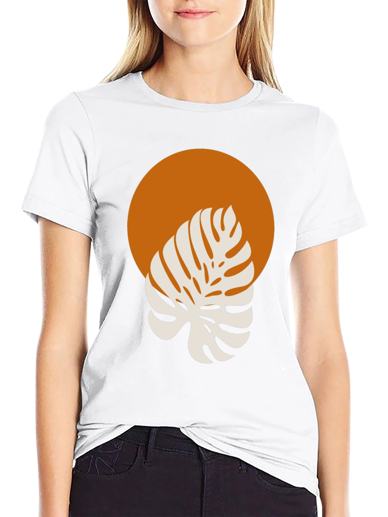 Monstera Graphic Tee - Modern Tropical Style