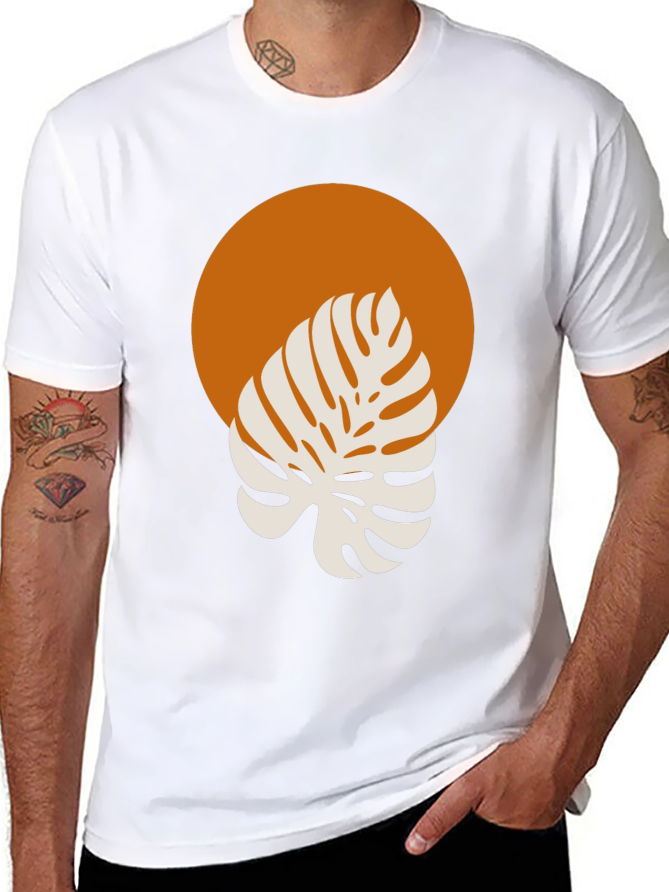 Monstera Graphic Tee - Modern Tropical Style