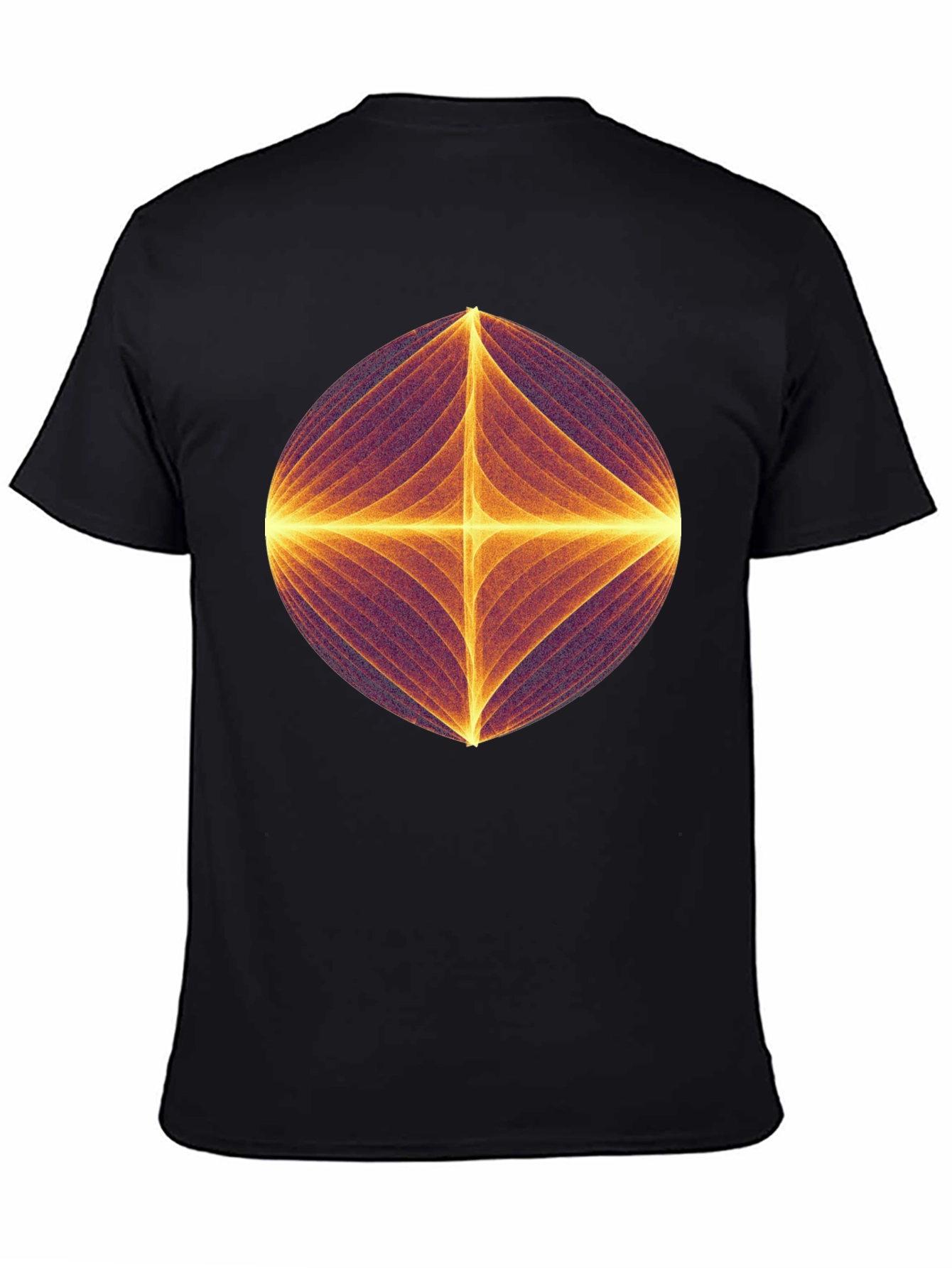 Abstract Geometric Graphic Print Black T-Shirt