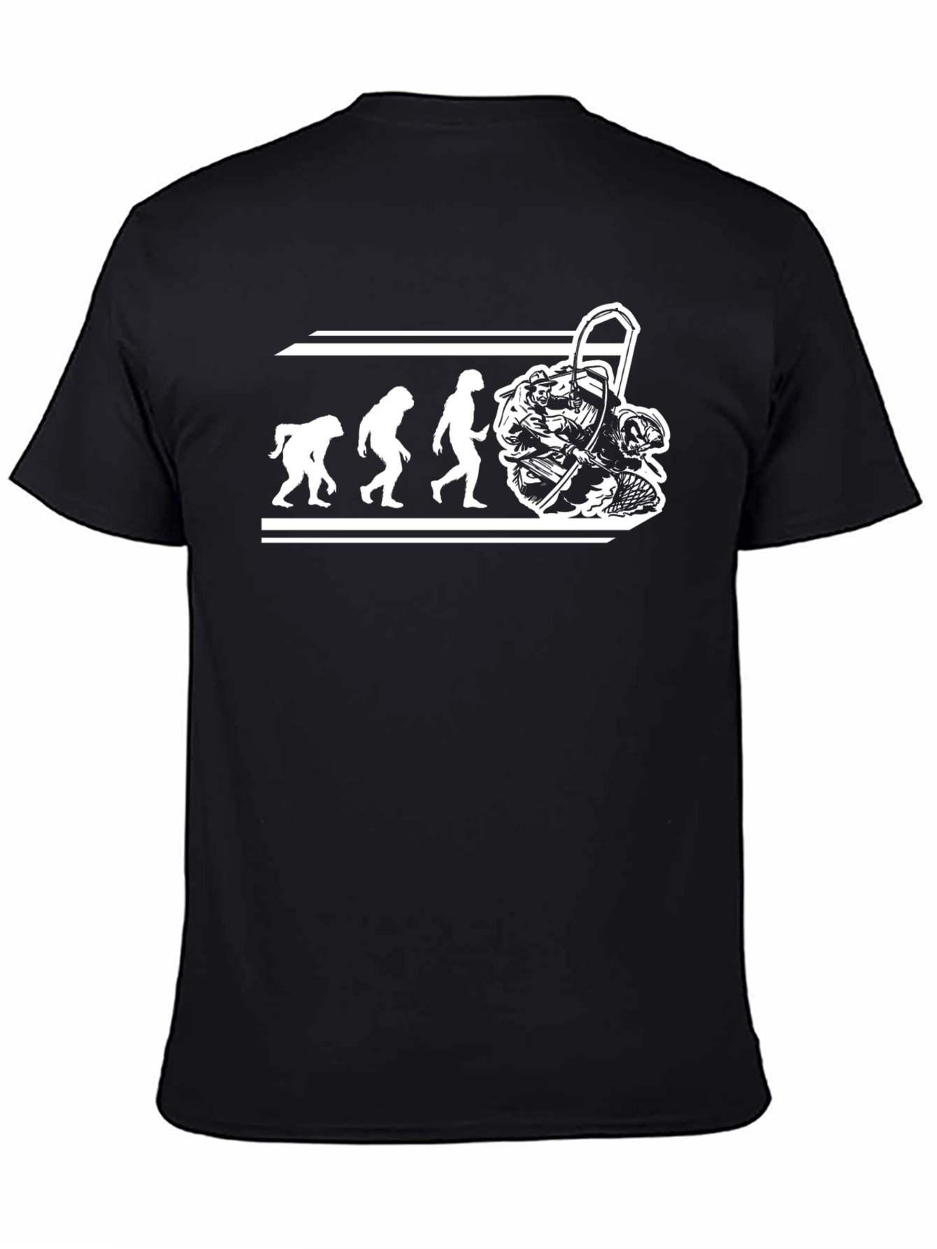 Evolution of Angling Black T-Shirt