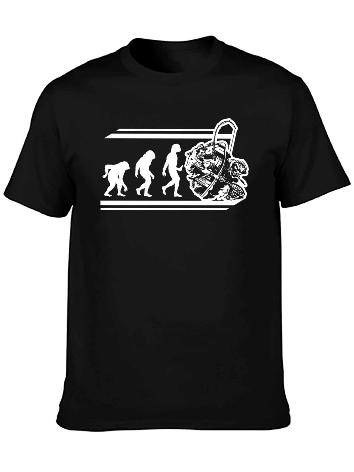 Evolution of Angling Black T-Shirt