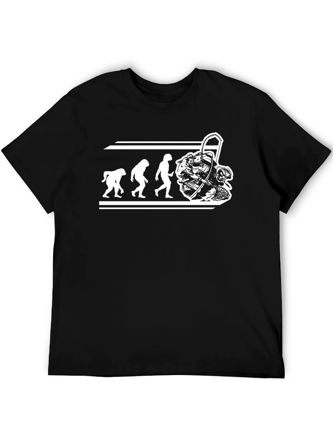 Evolution of Angling Black T-Shirt