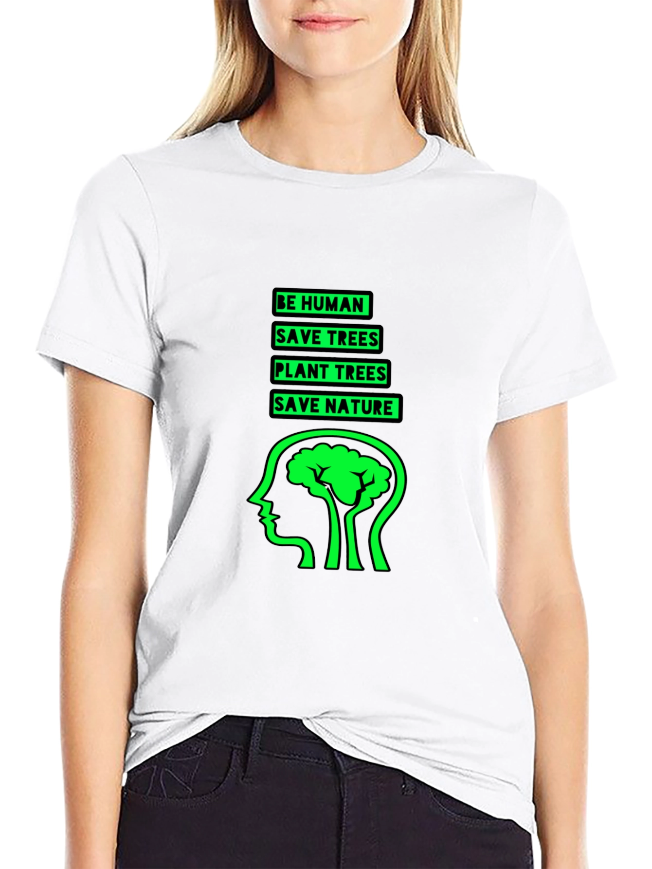 Eco-Friendly Black Graphic T-Shirt