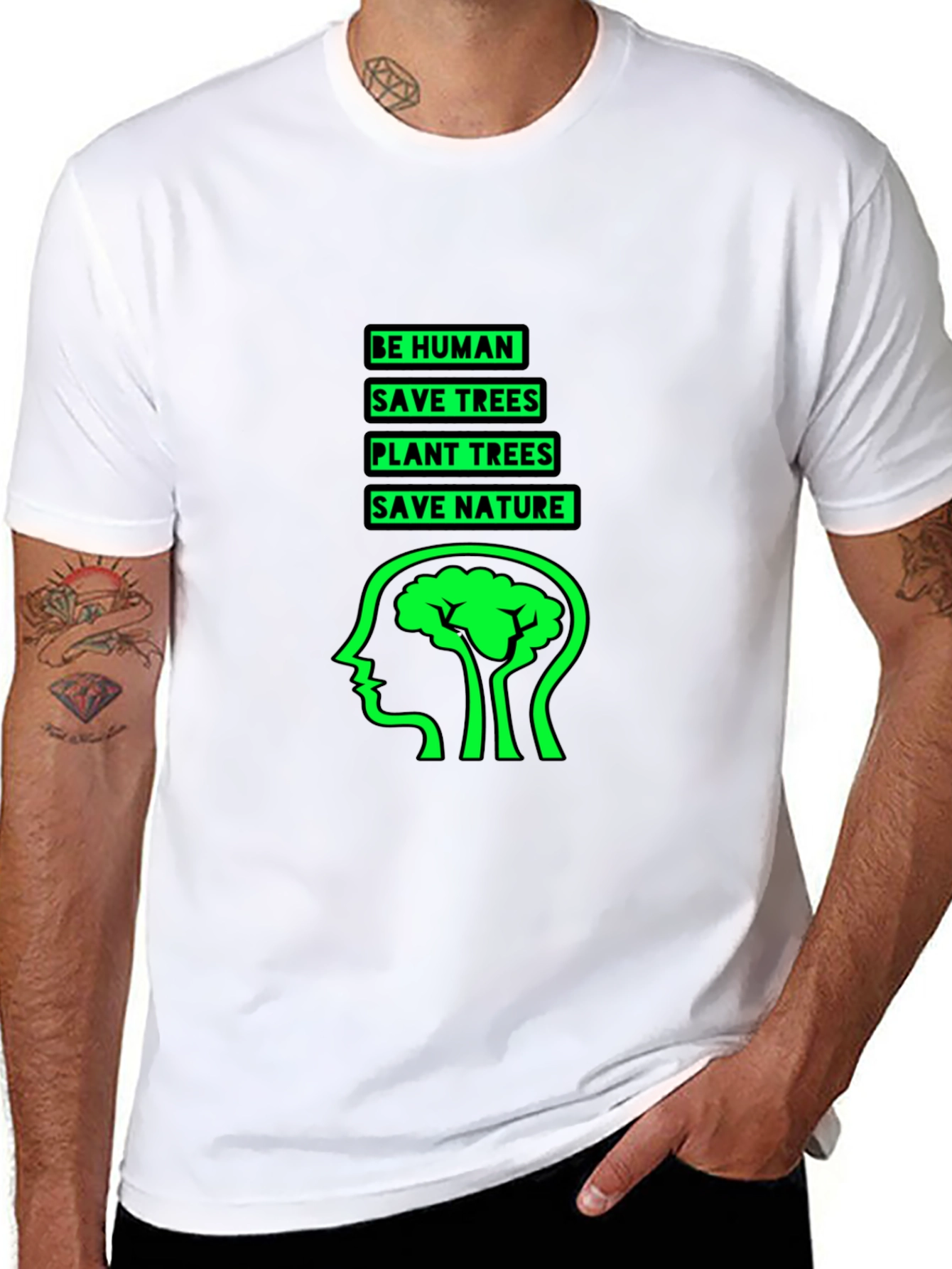 Eco-Friendly Black Graphic T-Shirt