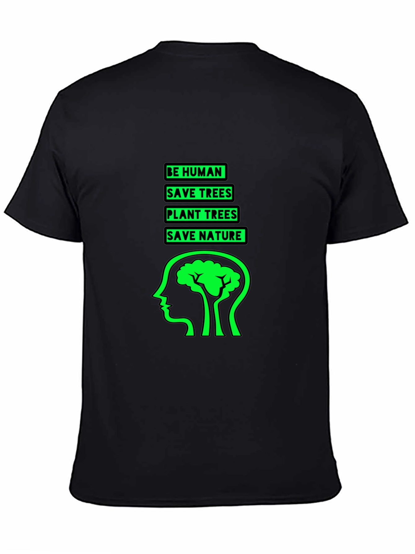Eco-Friendly Black Graphic T-Shirt