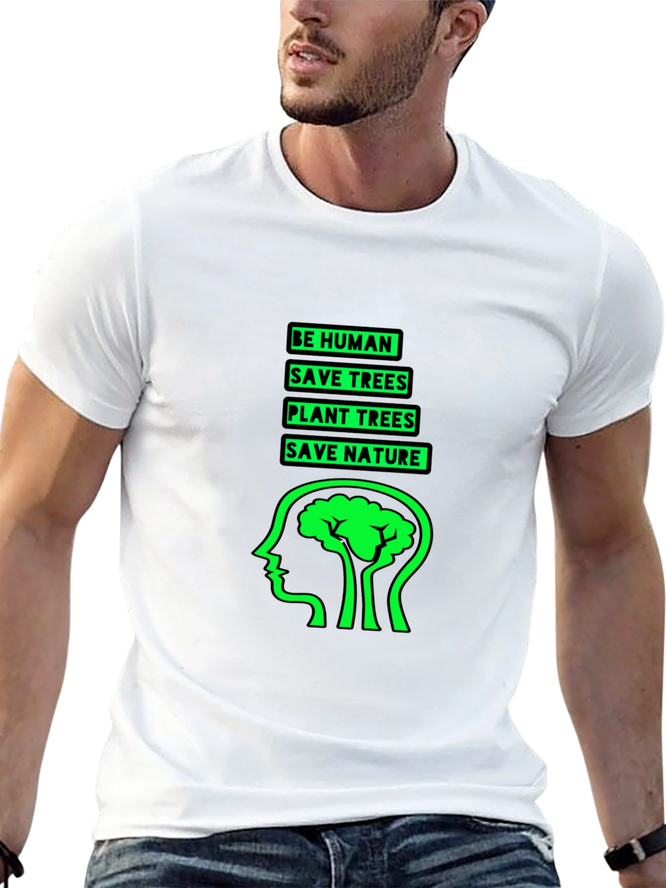 Eco-Friendly Black Graphic T-Shirt