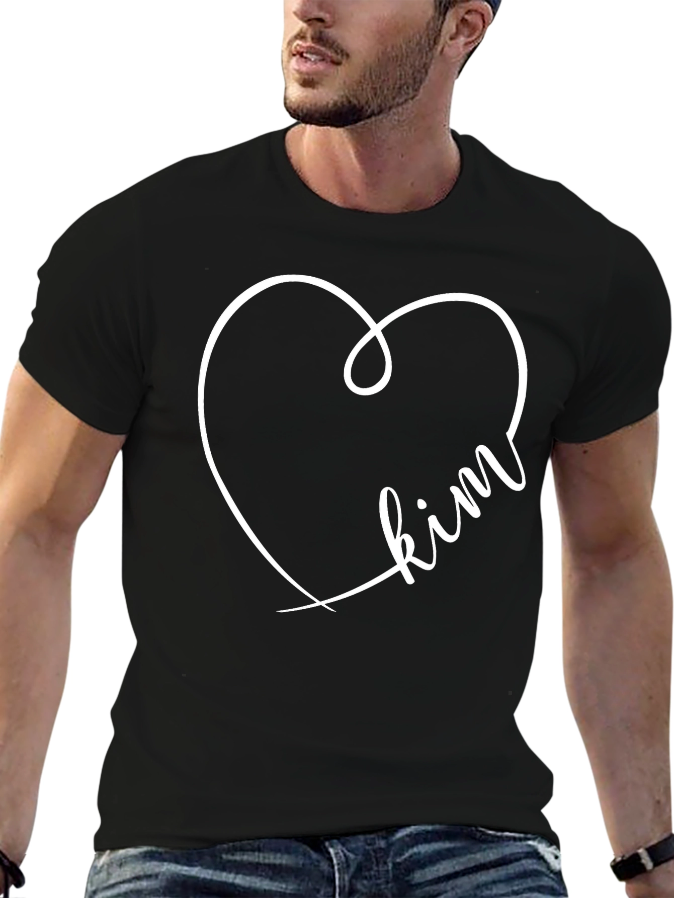 Heart Kim Black T-Shirt