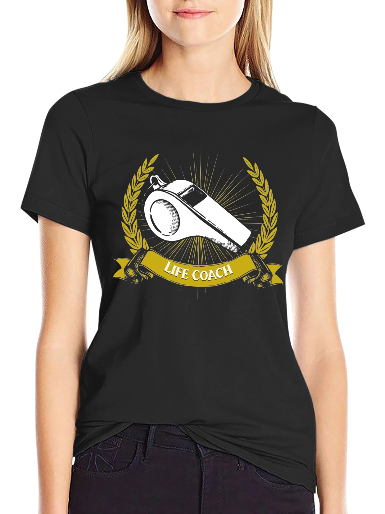 Life Coach Whistle Graphic T-Shirt