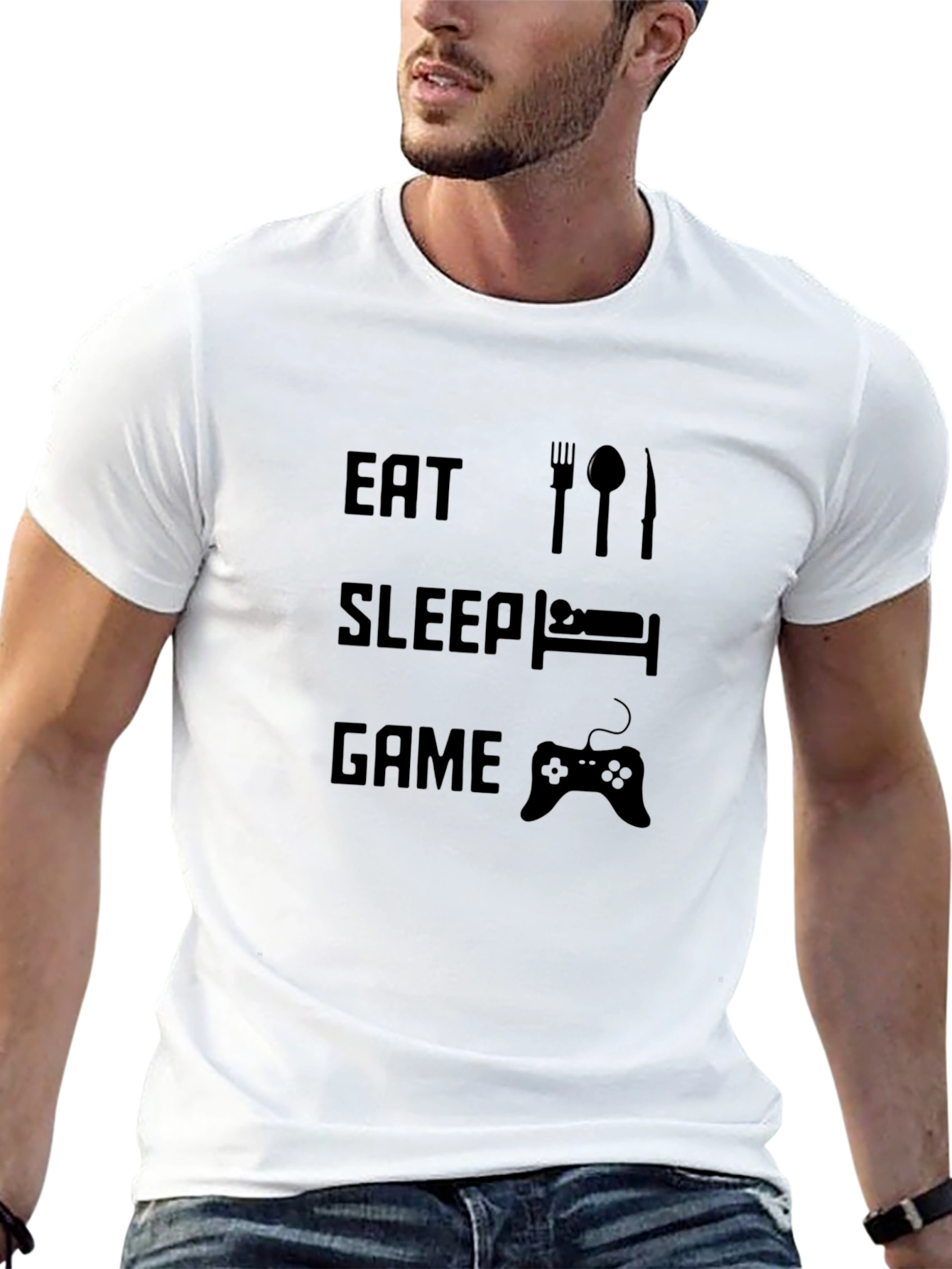 Eat Sleep Game T-Shirt - Gamer Life