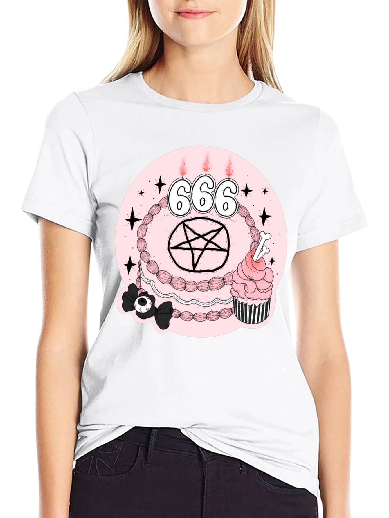 Gothic Birthday Cake Graphic Tee