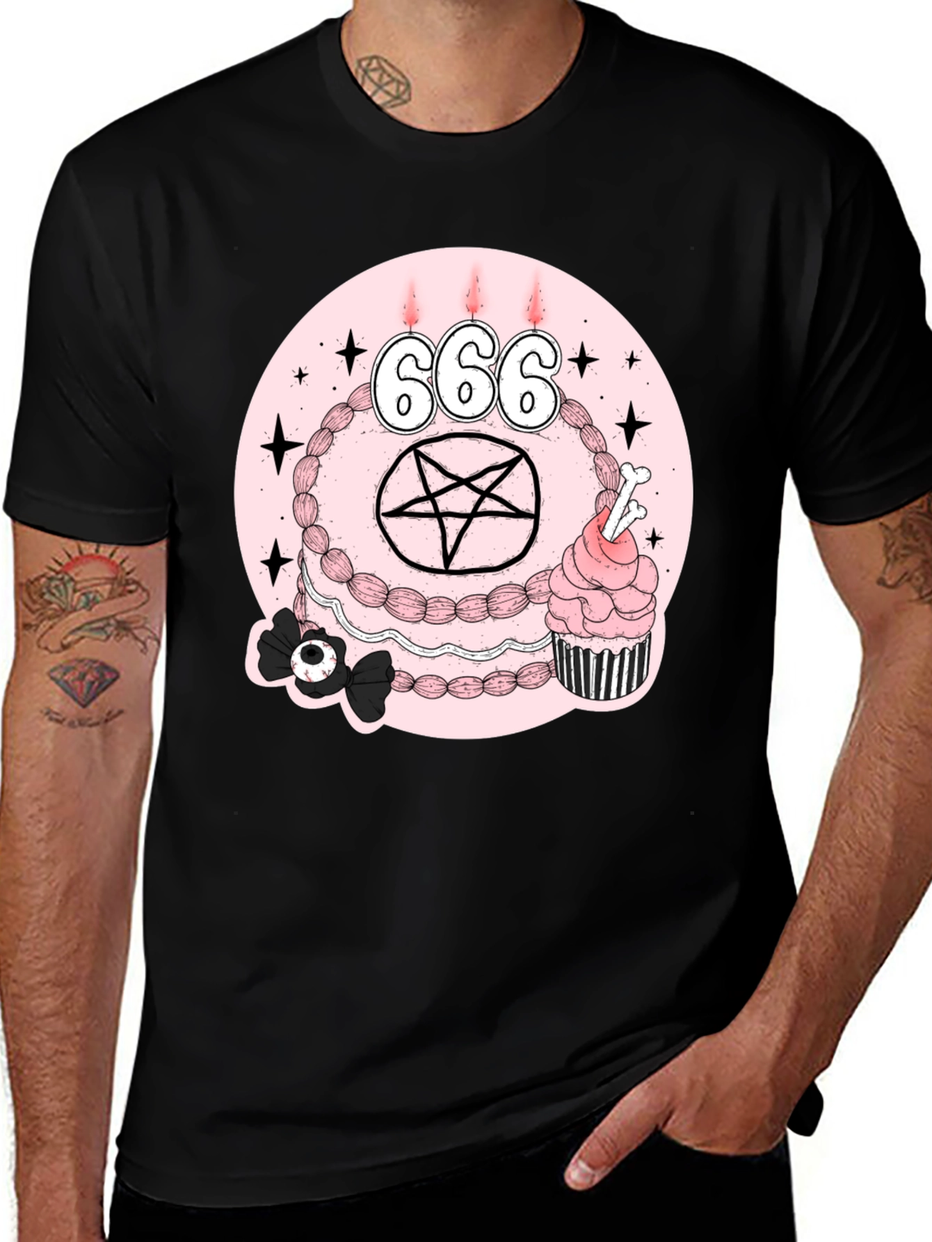 Gothic Birthday Cake Graphic Tee