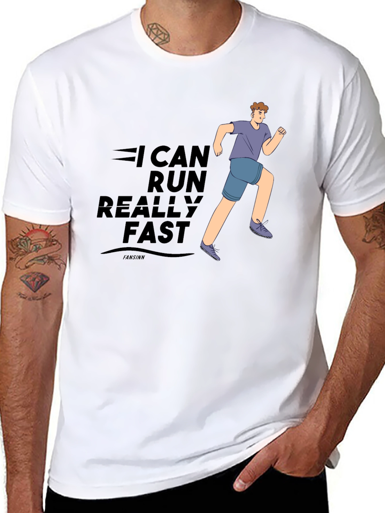 I Can Run Really Fast Black T-Shirt