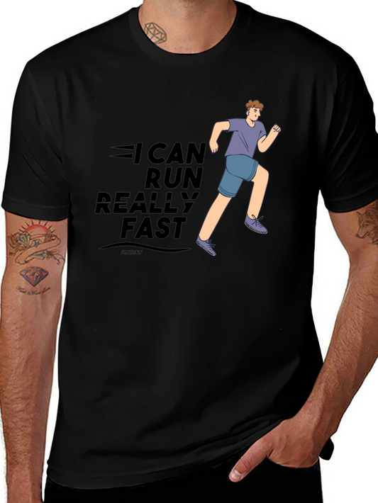 I Can Run Really Fast Black T-Shirt