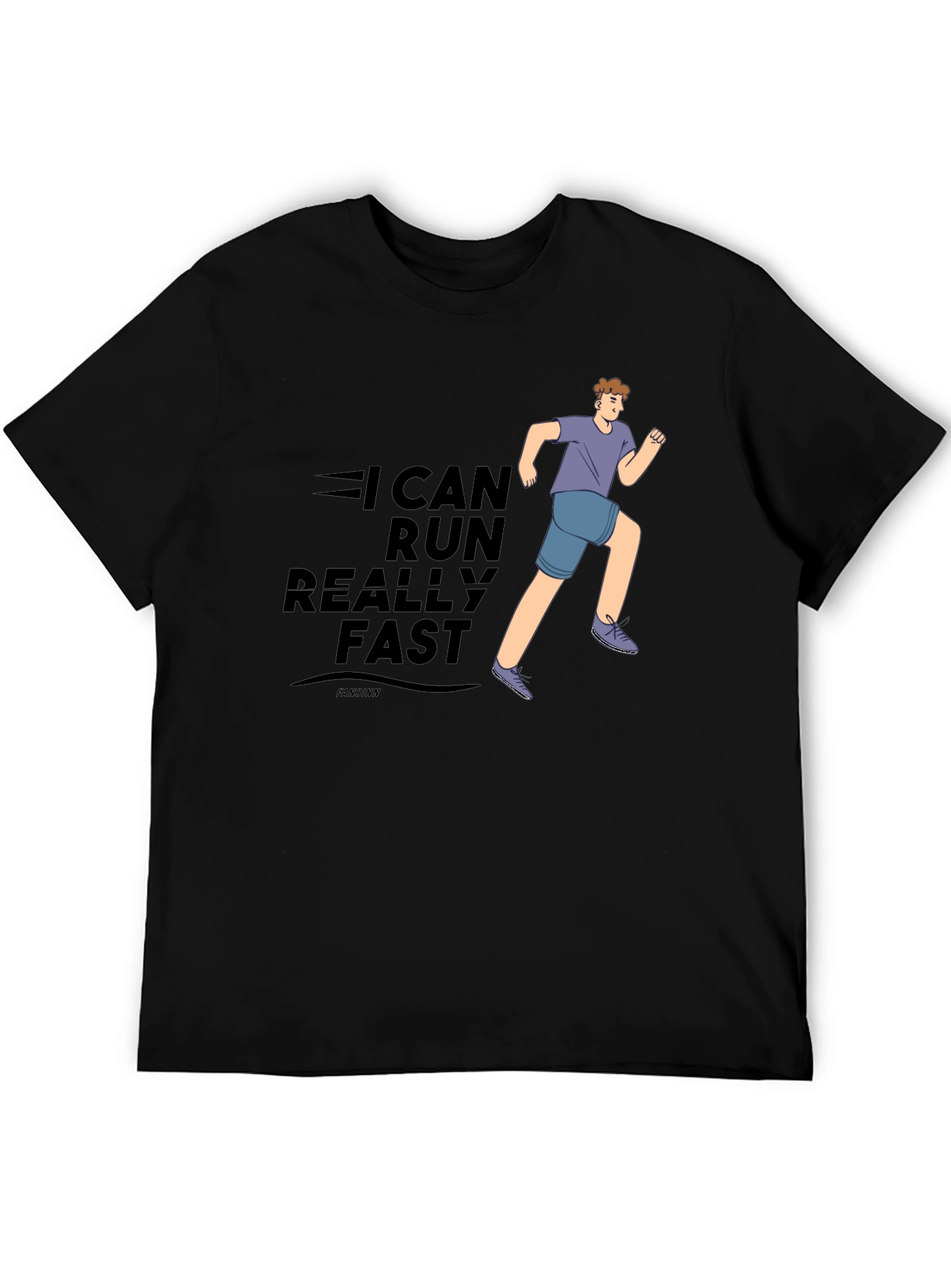 I Can Run Really Fast Black T-Shirt