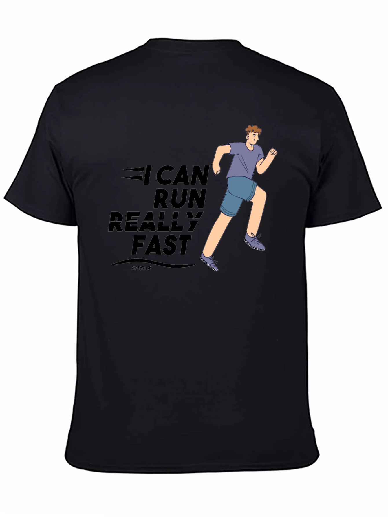 I Can Run Really Fast Black T-Shirt