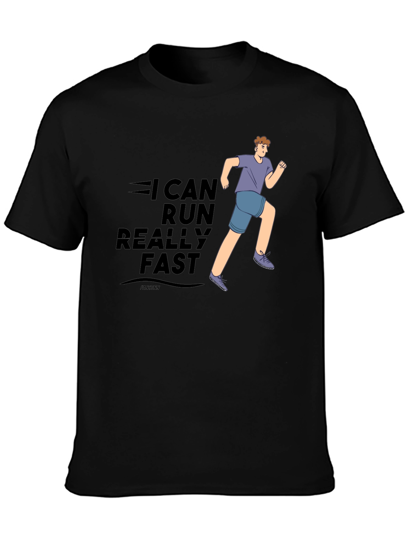 I Can Run Really Fast Black T-Shirt
