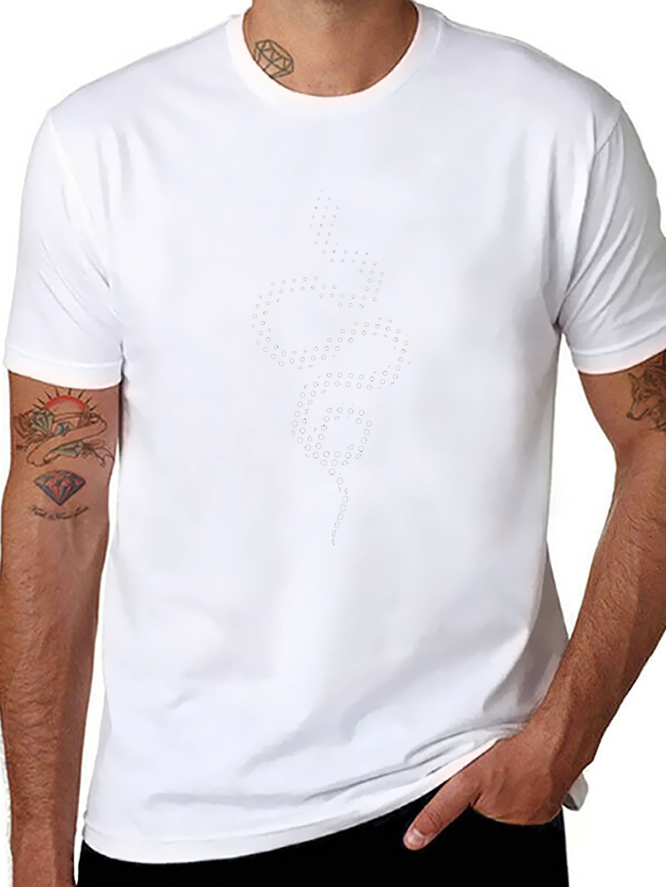 Black Snake Dot Pattern T-Shirt