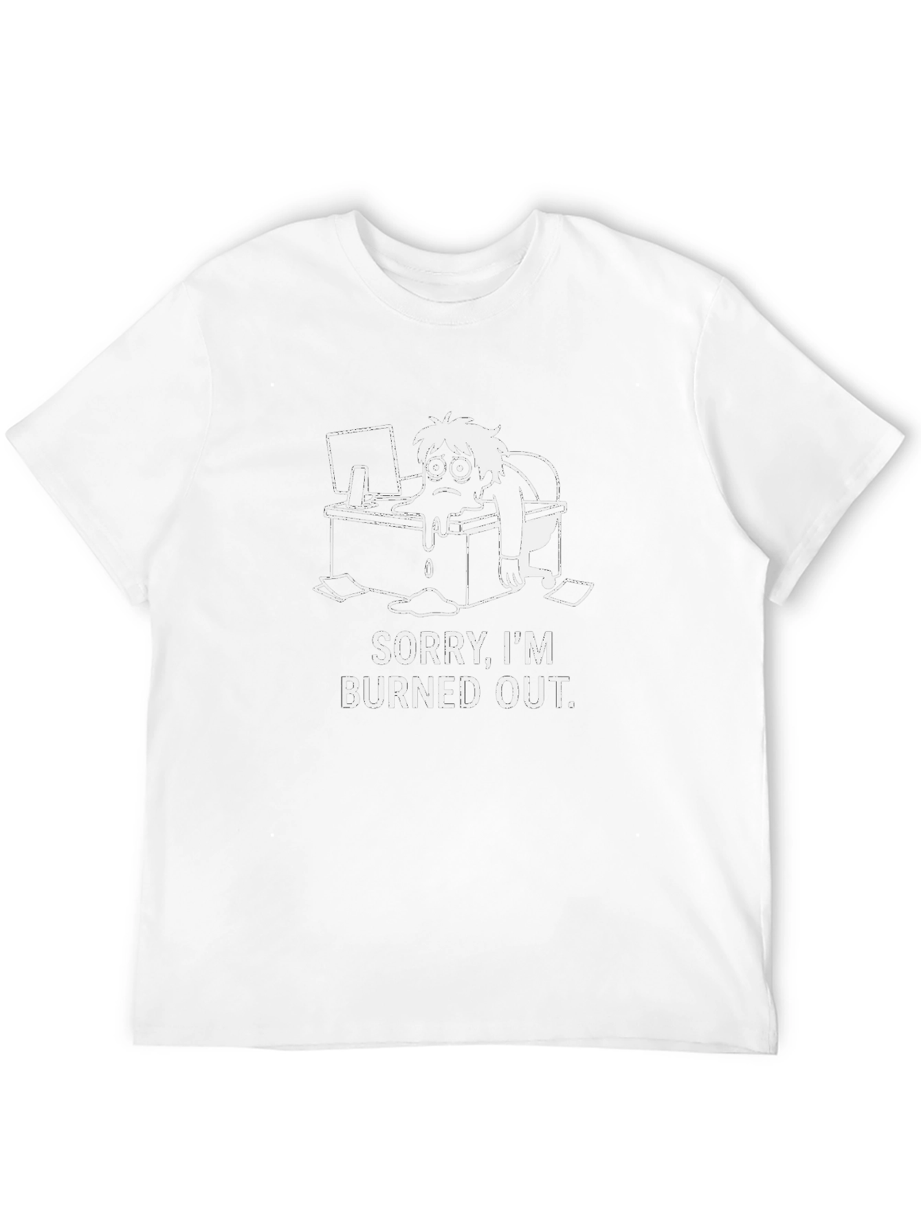 Burned Out Graphic Tee - Black Casual T-Shirt