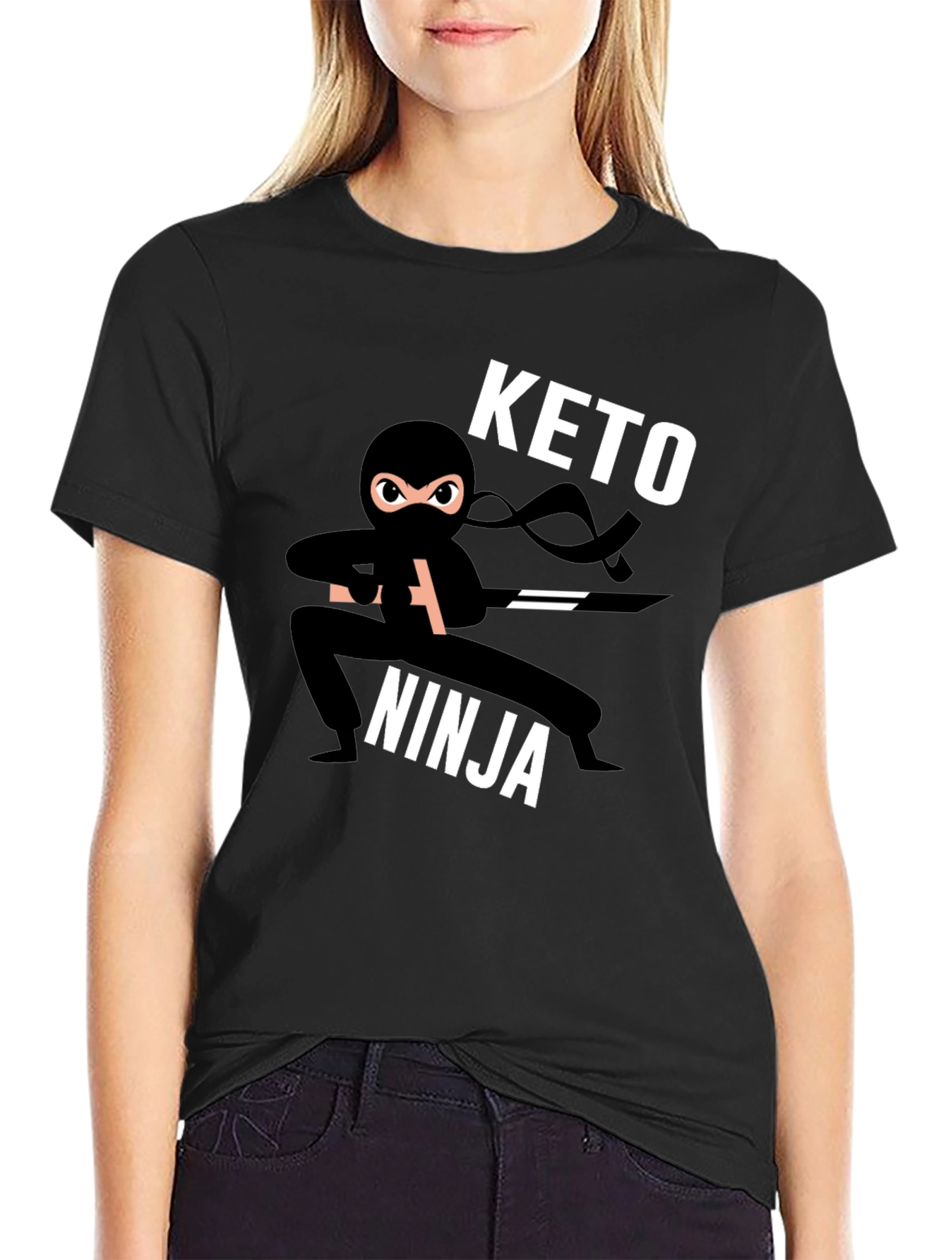 Keto Ninja Black T-Shirt - Mens Graphic Tee