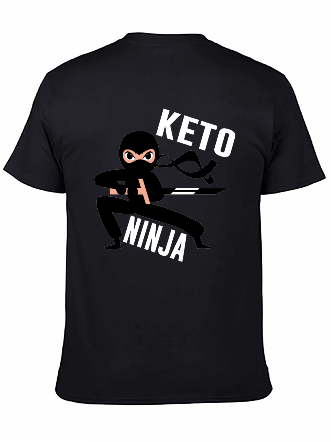 Keto Ninja Black T-Shirt - Mens Graphic Tee