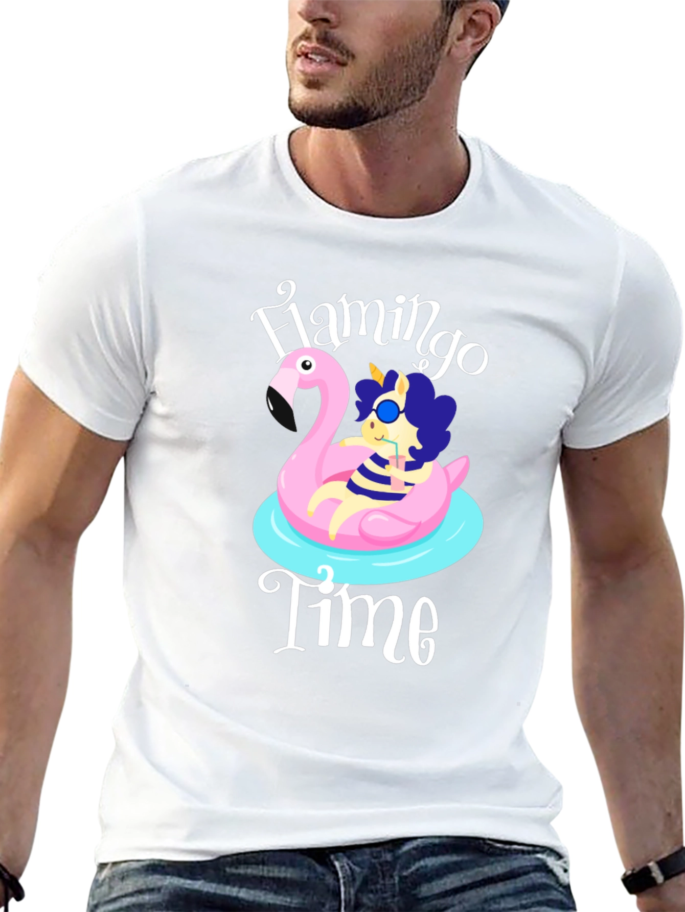 Flamingo Time T-Shirt Summer Ready