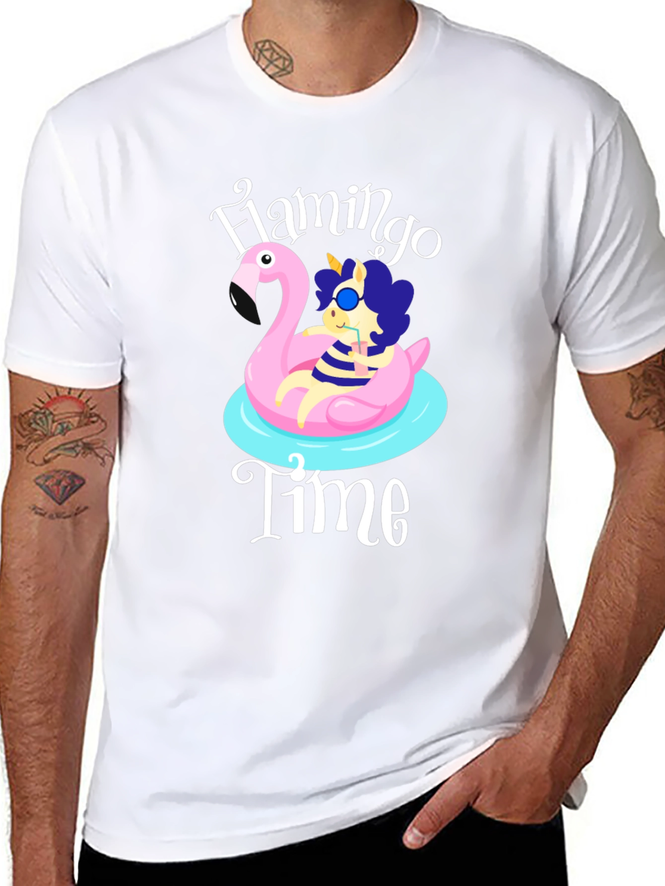 Flamingo Time T-Shirt Summer Ready