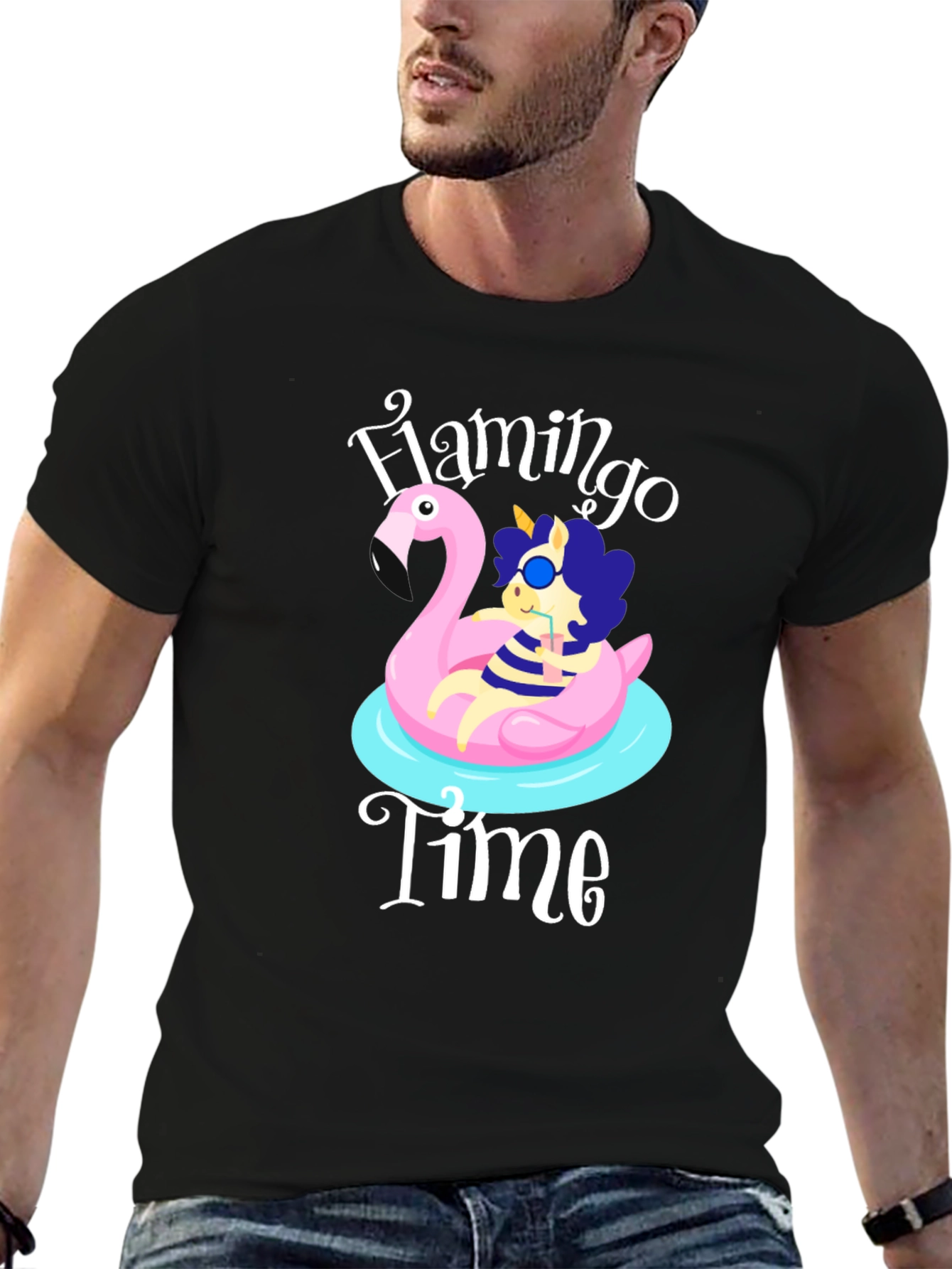 Flamingo Time T-Shirt Summer Ready