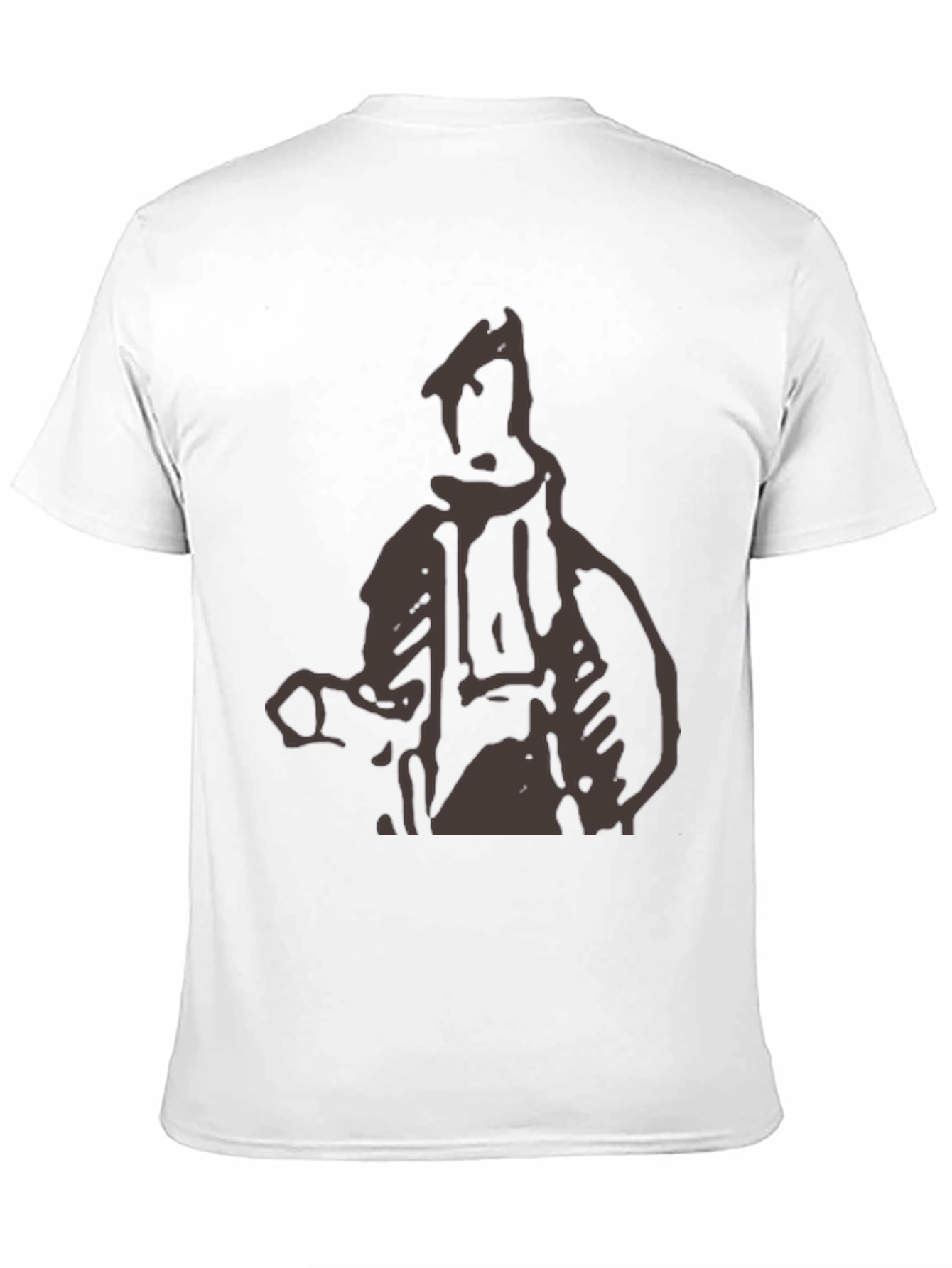 Abstract Figure Graphic Print Black T-Shirt