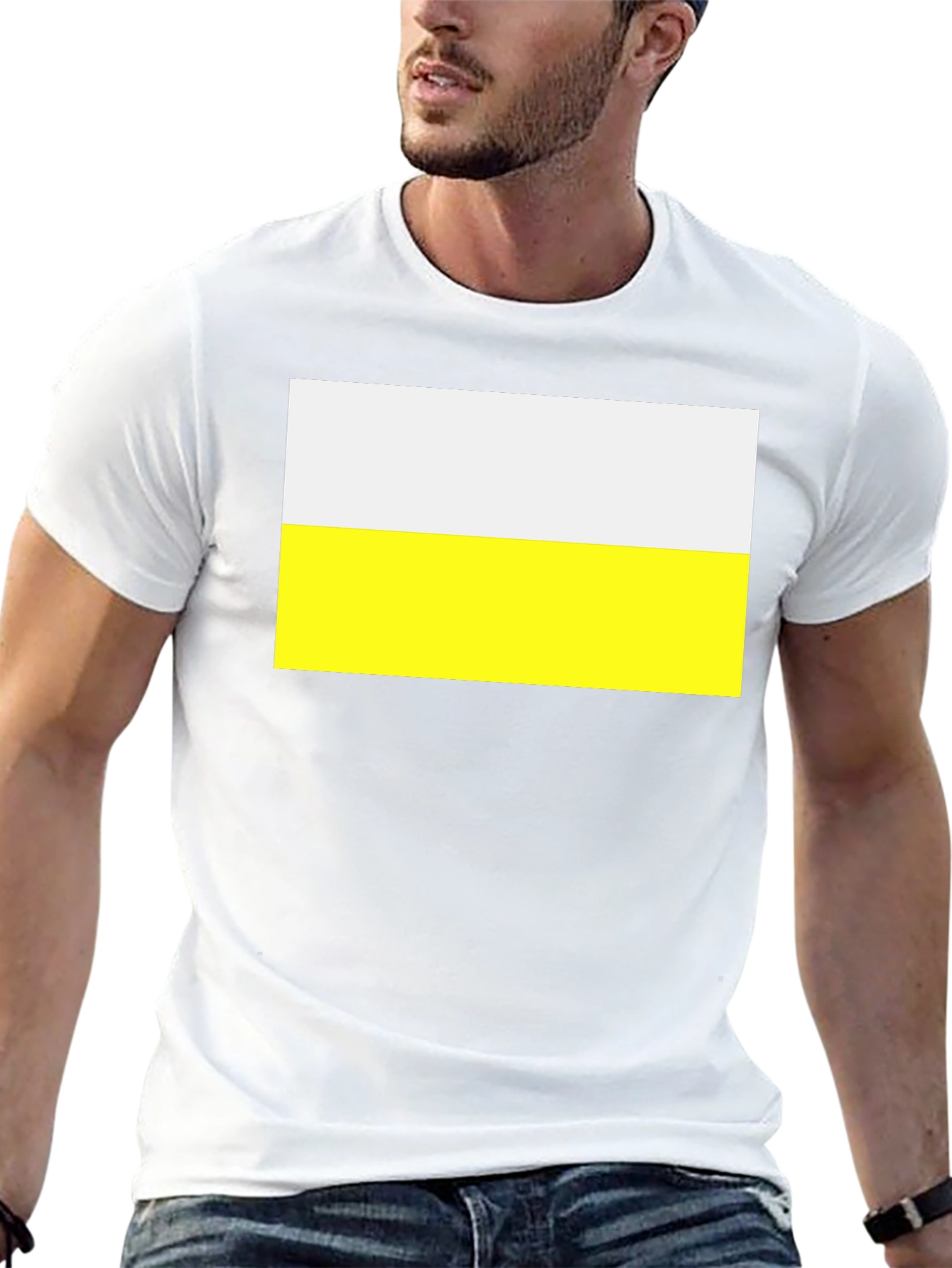 Stylish Black Tee with Ukraine Flag Graphic