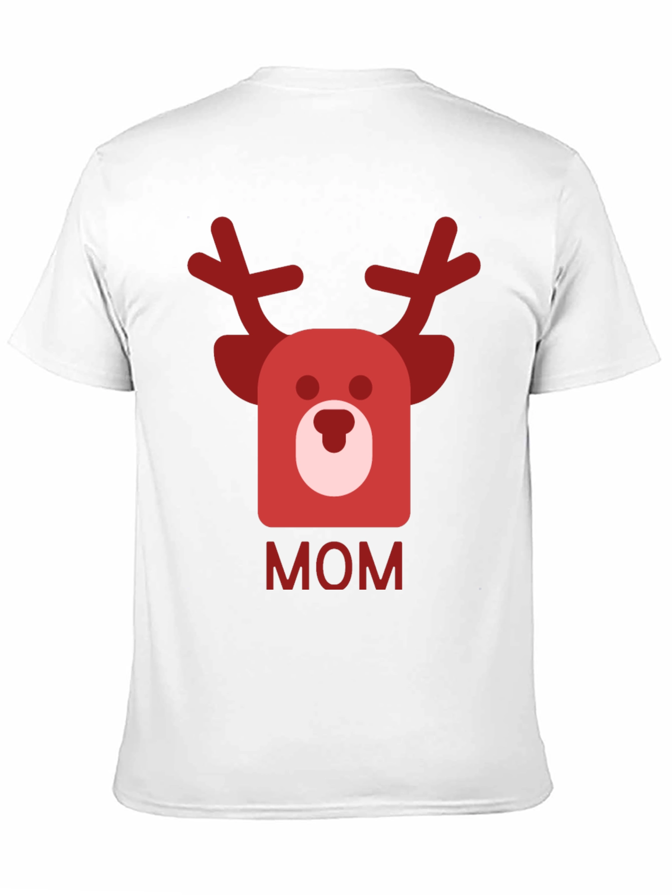 Festive Mom Reindeer Graphic Tee - Black