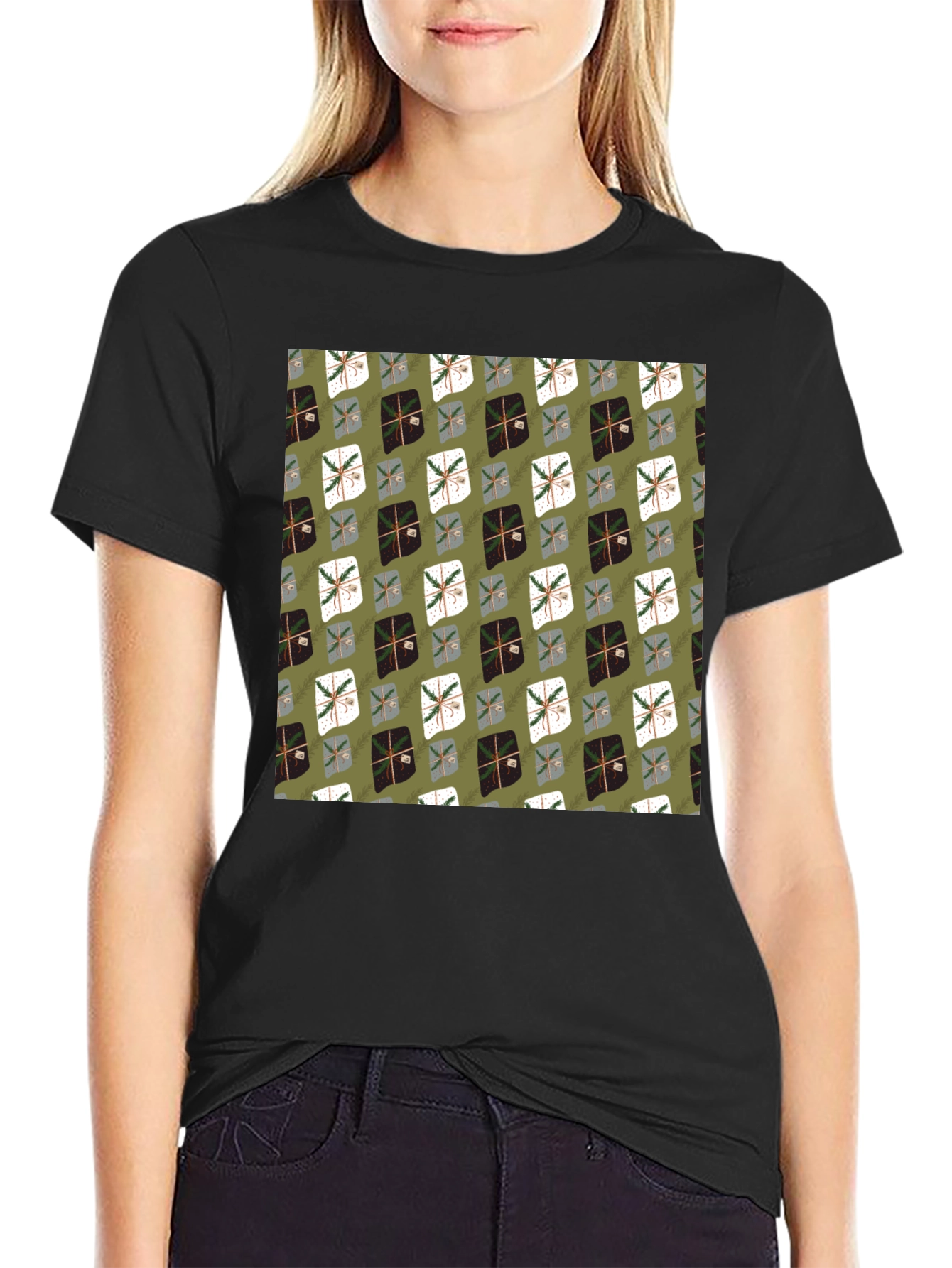 Gift Boxes Patterned T-Shirt