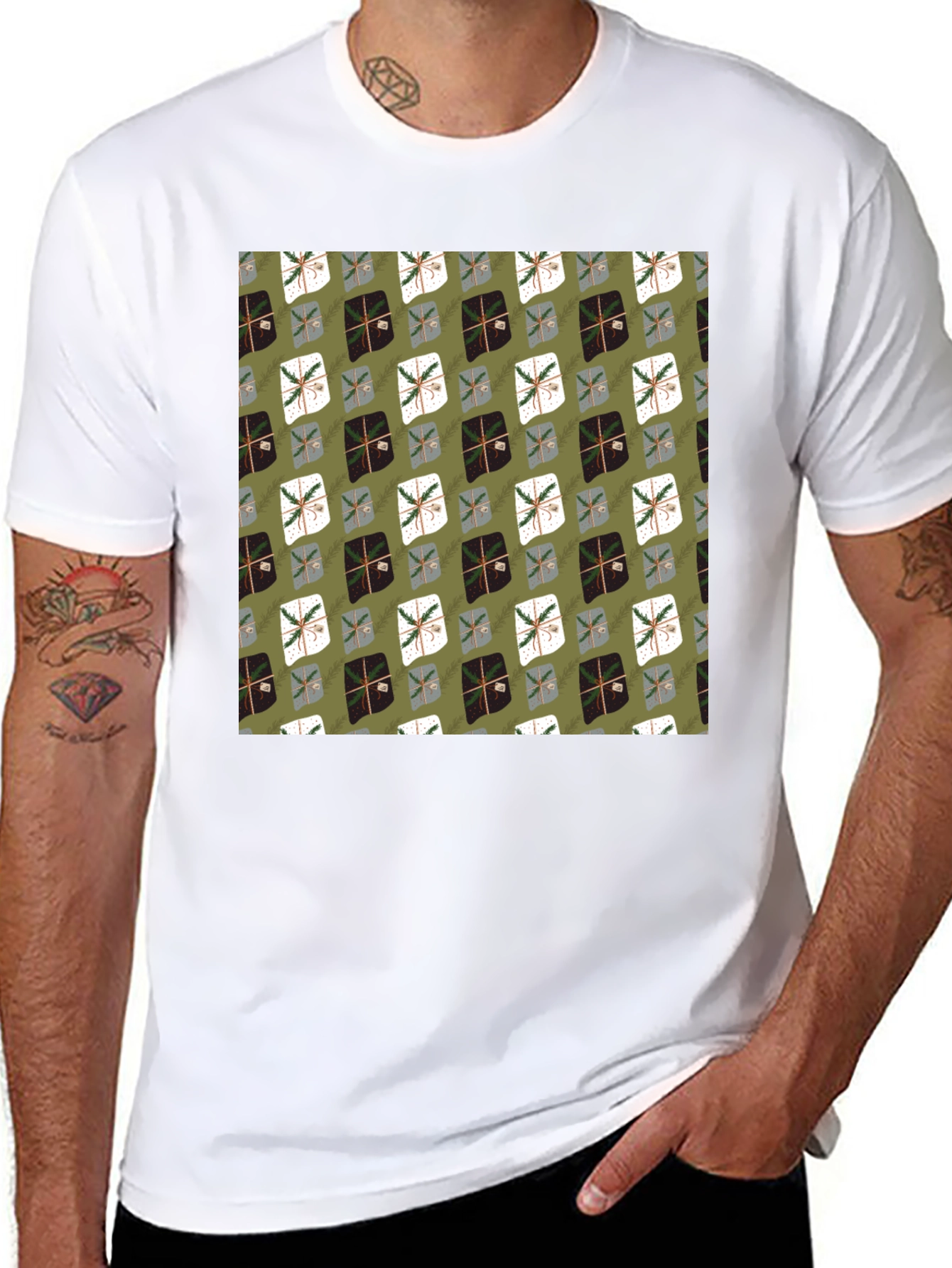 Gift Boxes Patterned T-Shirt