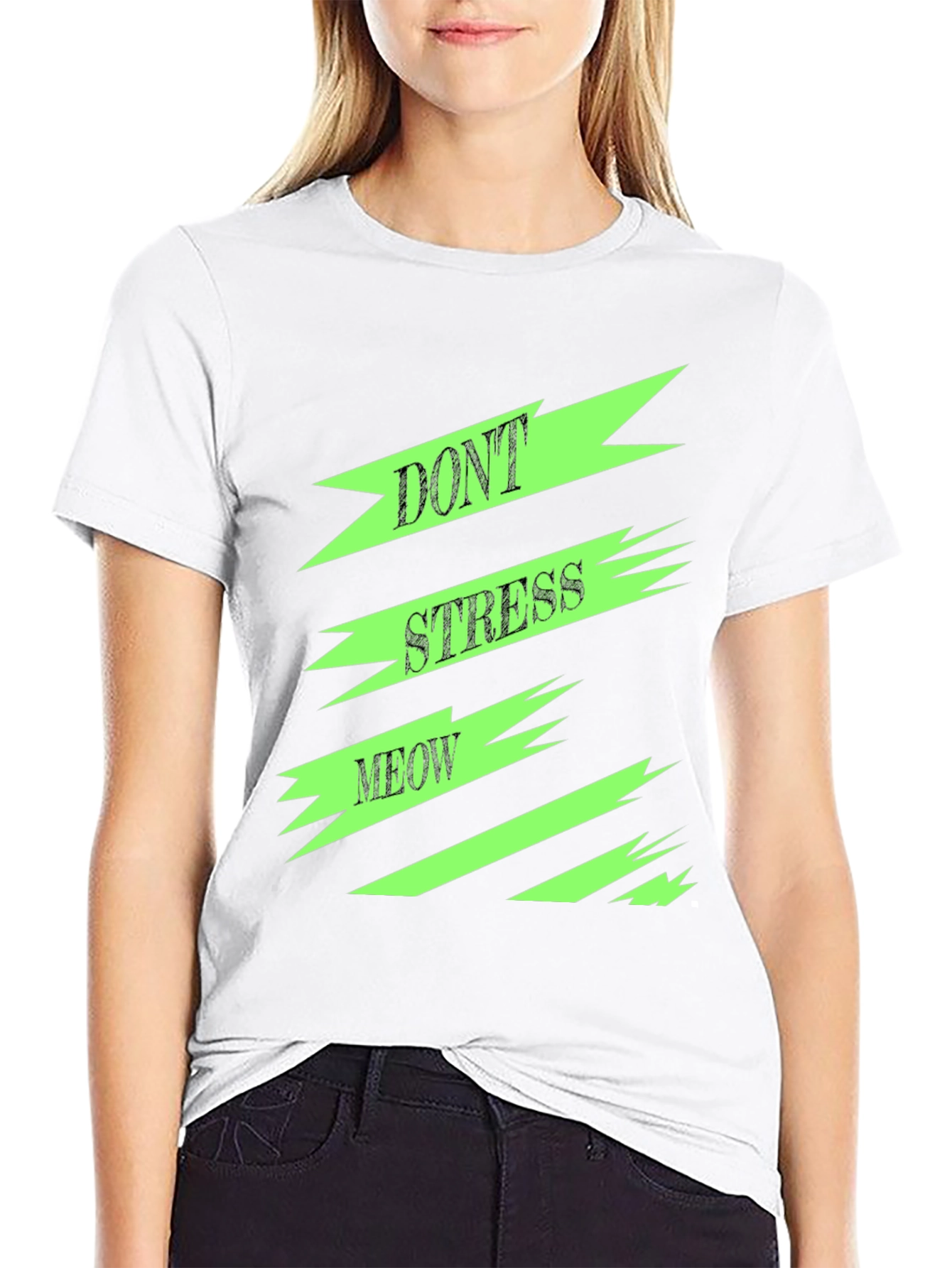 Dont Stress Meow Graphic T-Shirt