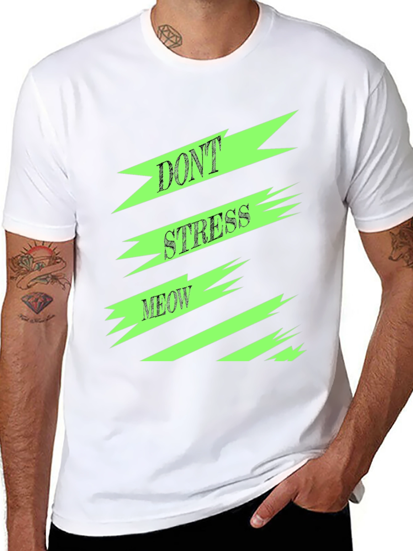 Dont Stress Meow Graphic T-Shirt
