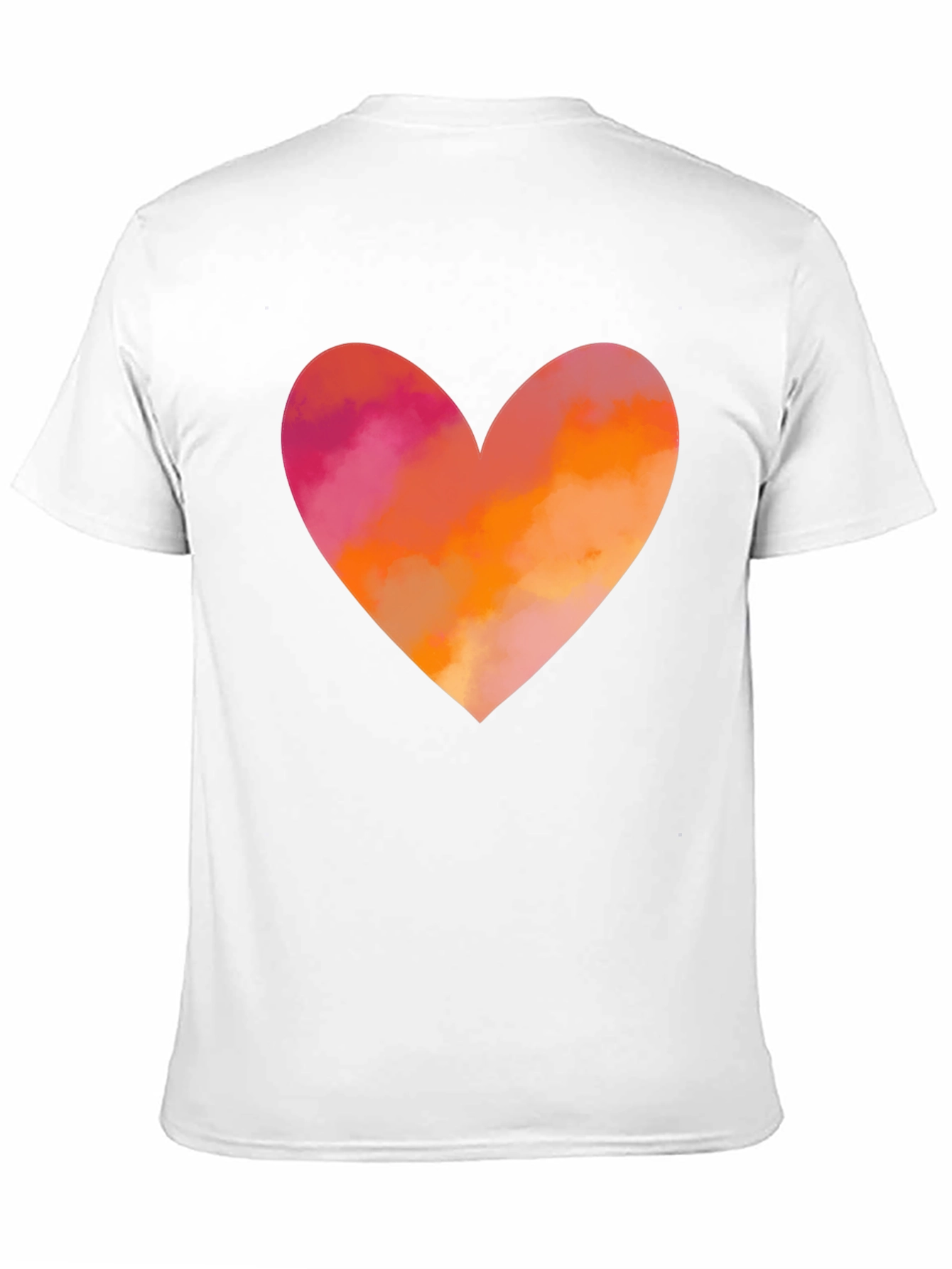 Heart Graphic T-Shirt - Black Cotton Blend Casual Tee