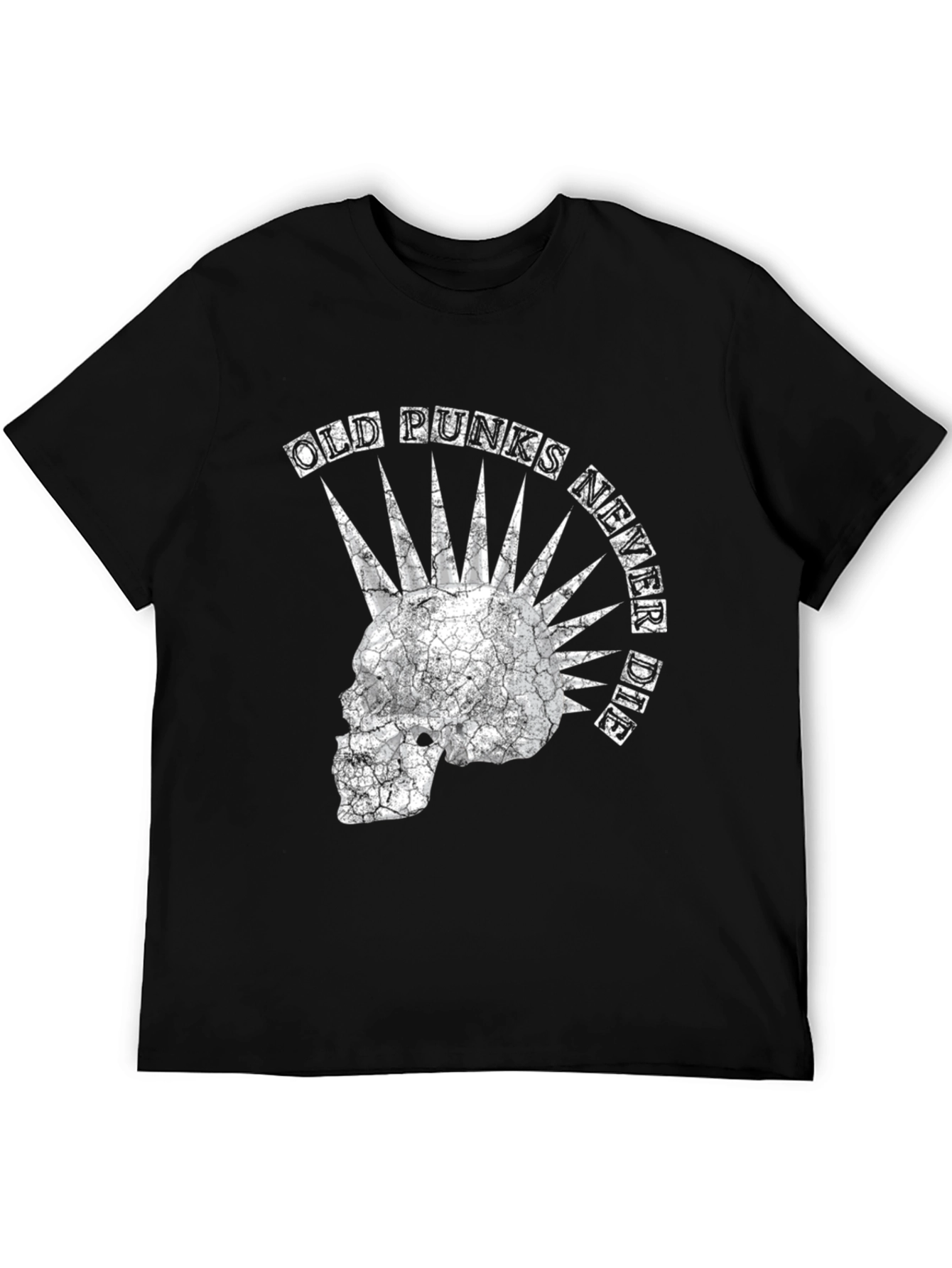 Old Punks Never Die Graphic T-Shirt - Black
