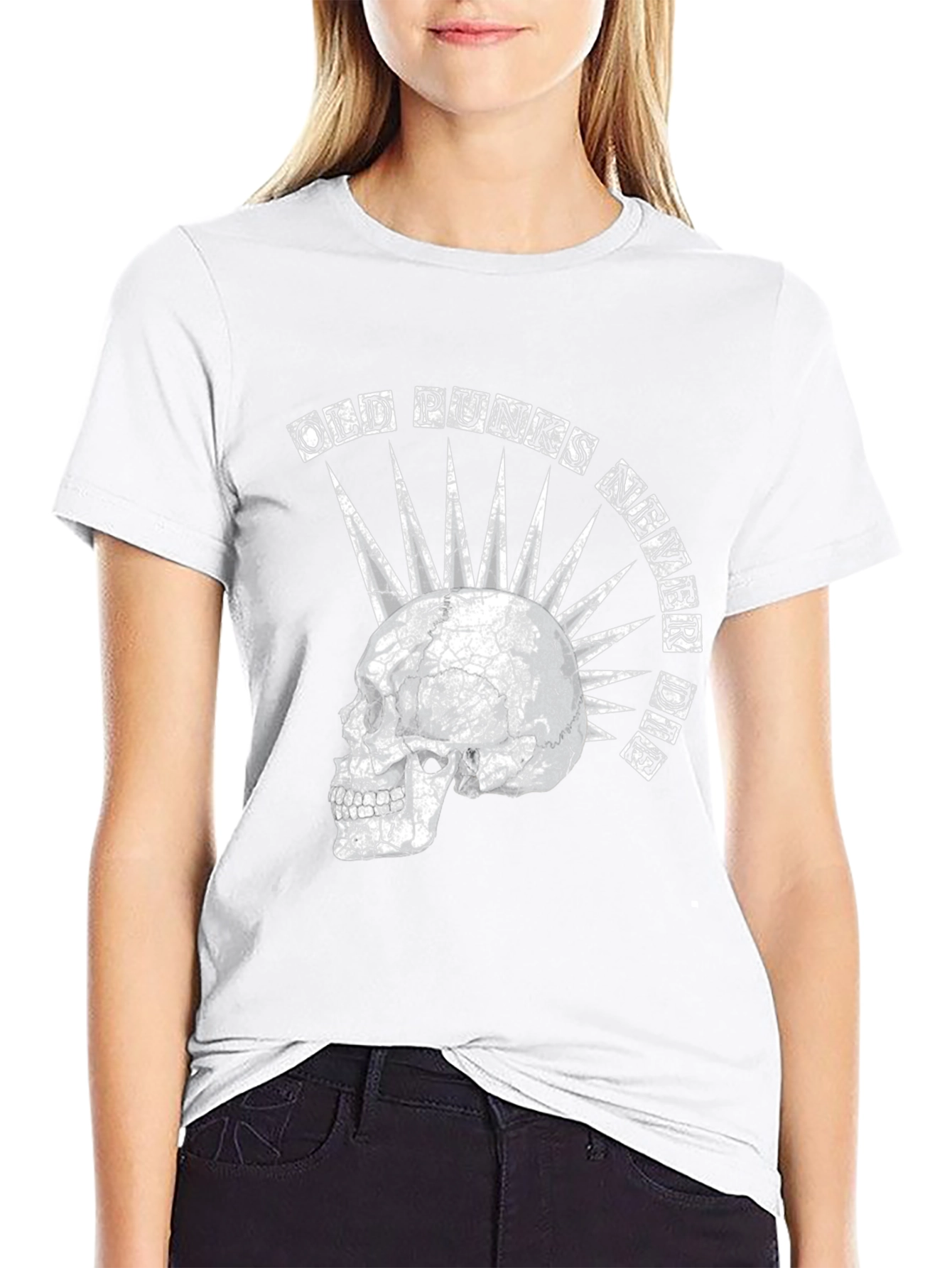 Old Punks Never Die Graphic T-Shirt - Black