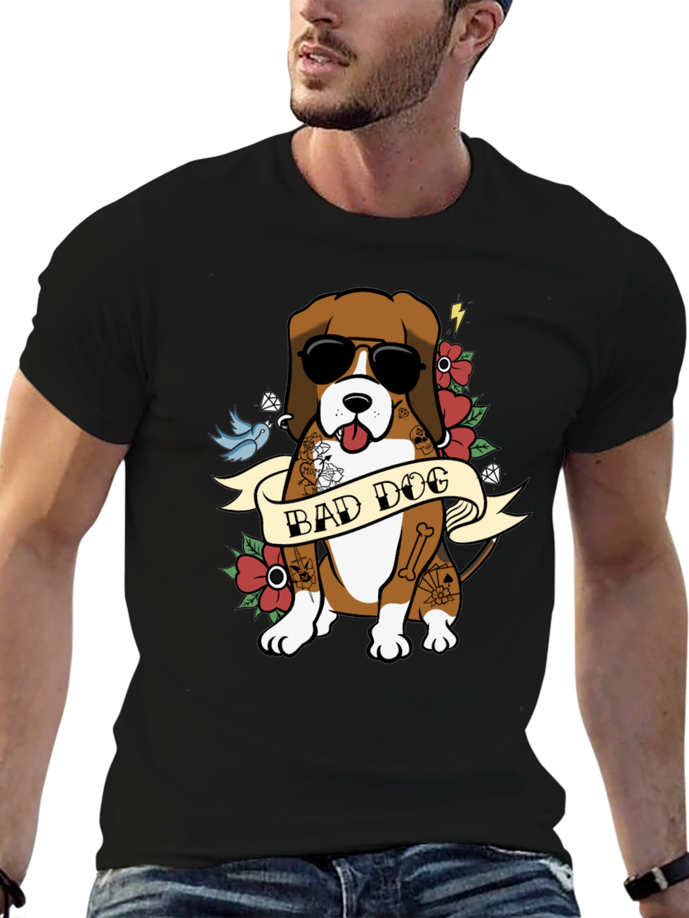 Bad Dog T-Shirt - Cool Canine Design