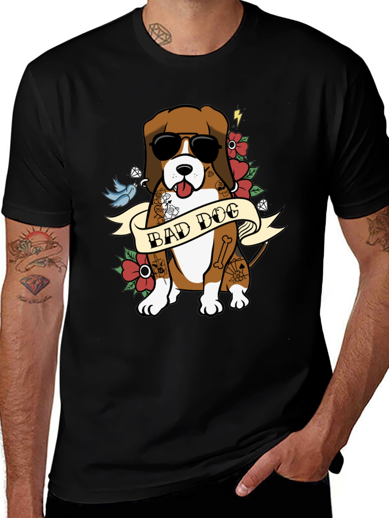 Bad Dog T-Shirt - Cool Canine Design