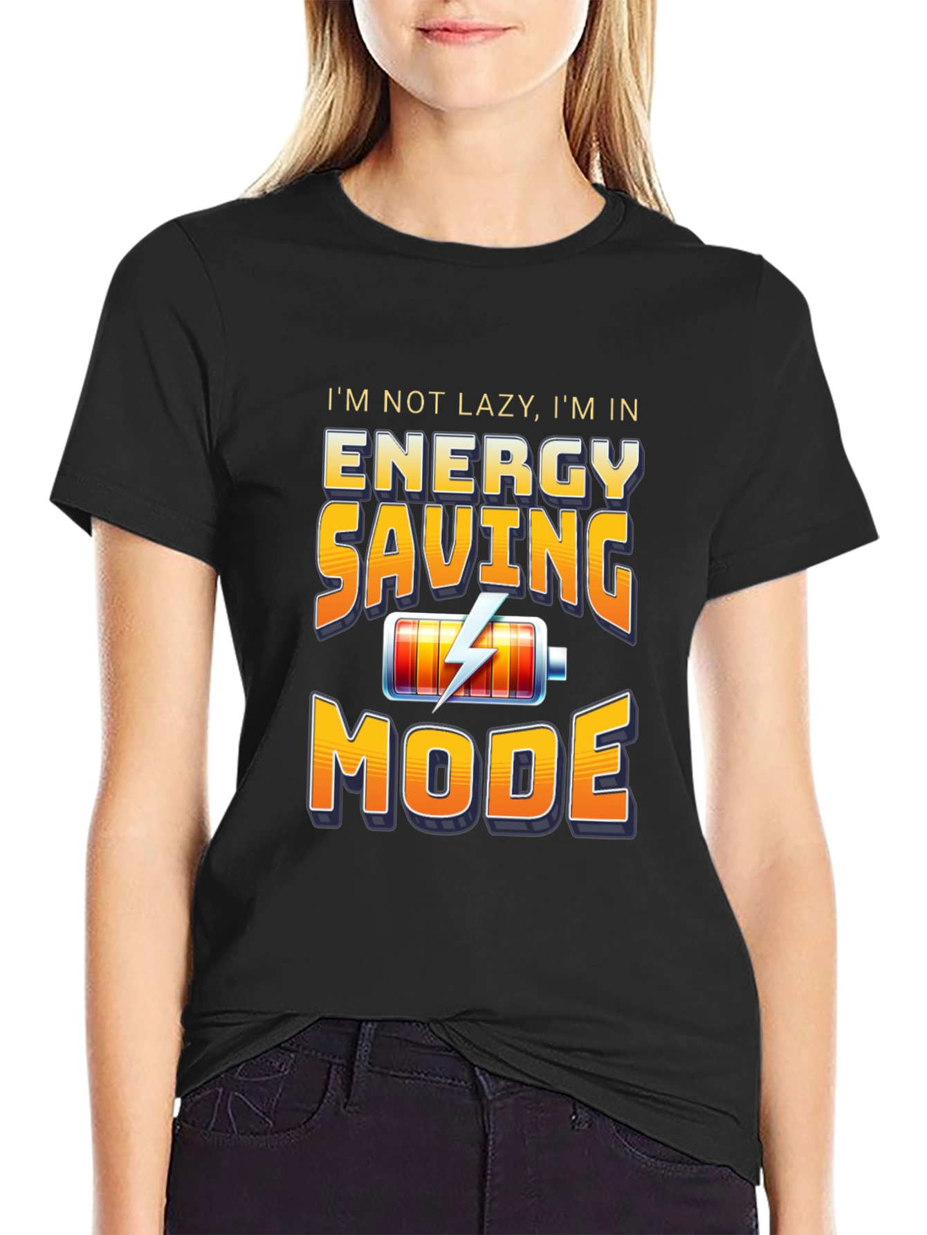 Energy Saving Mode Graphic T-Shirt